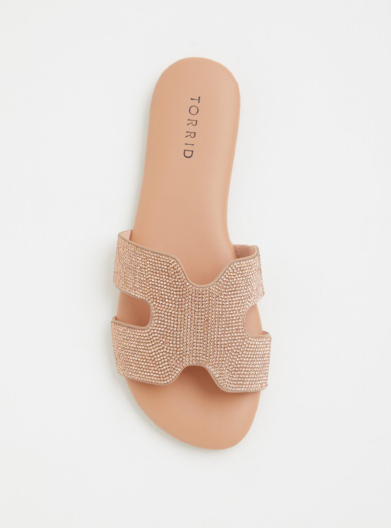 Plus Size Rhinestone Slip On Sandal WW Torrid