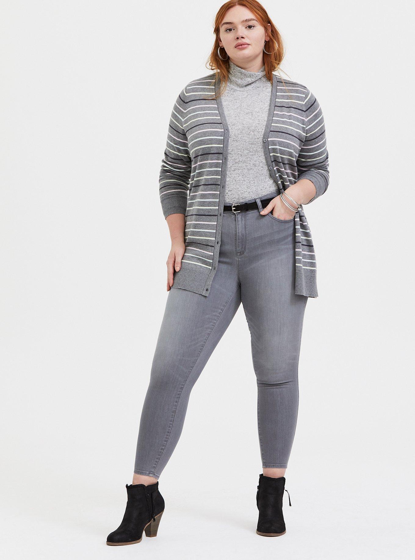 Plus Size Sky High Skinny Super Soft High-Rise Jean, SMOKE MIRRORS, alternate