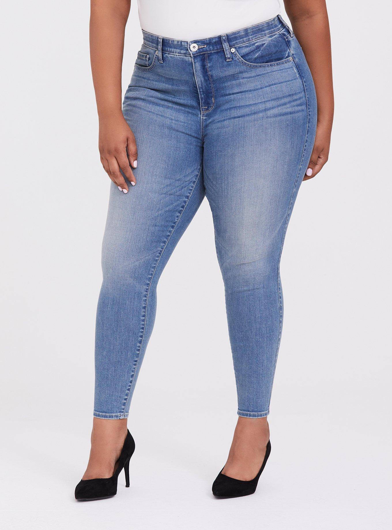 Plus Size - Sky High Skinny Jean - Premium Stretch Red - Torrid