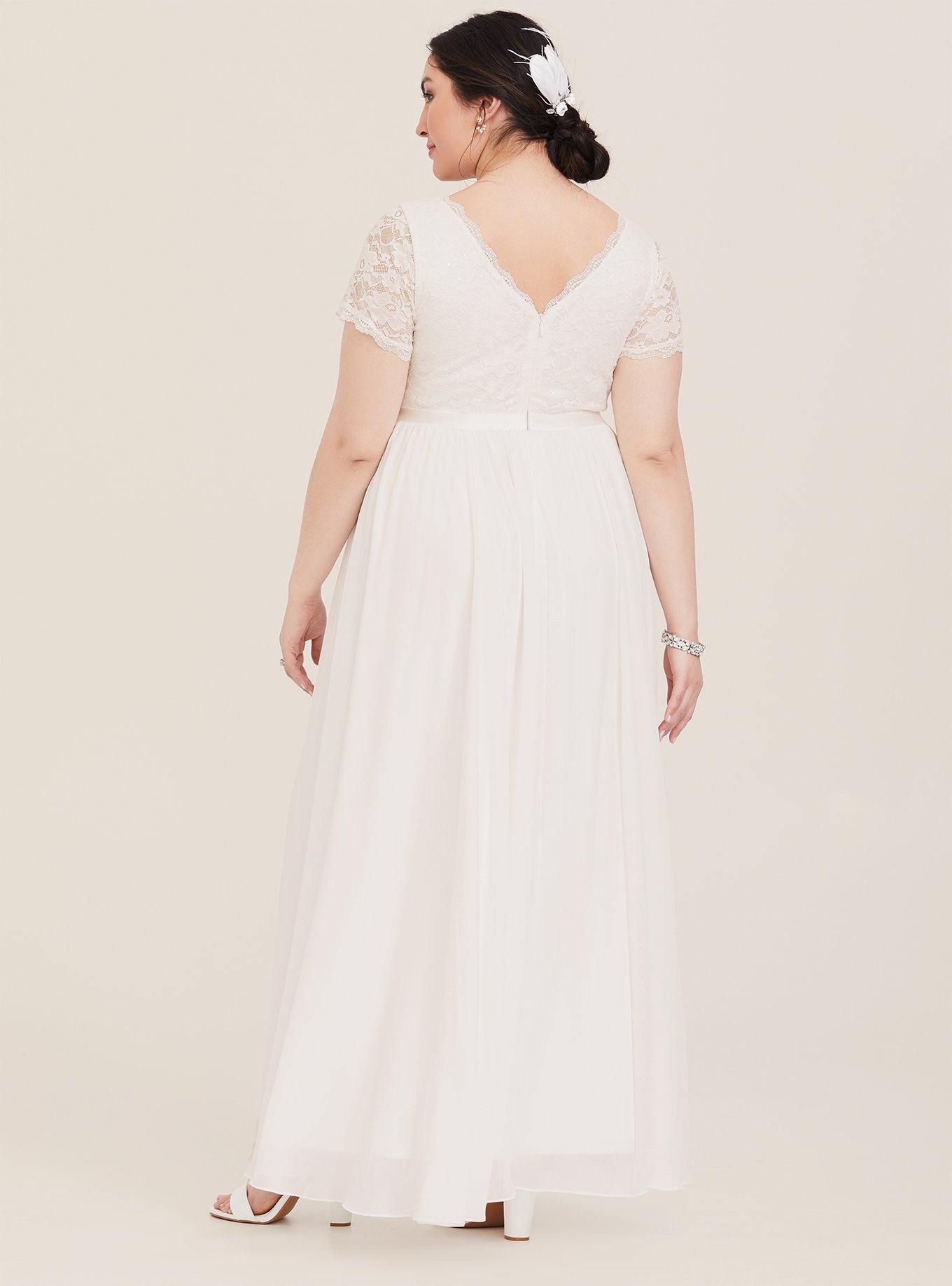 Special Occasion Ivory Sequin Lace & Chiffon Formal Gown, CLOUD DANCER, alternate