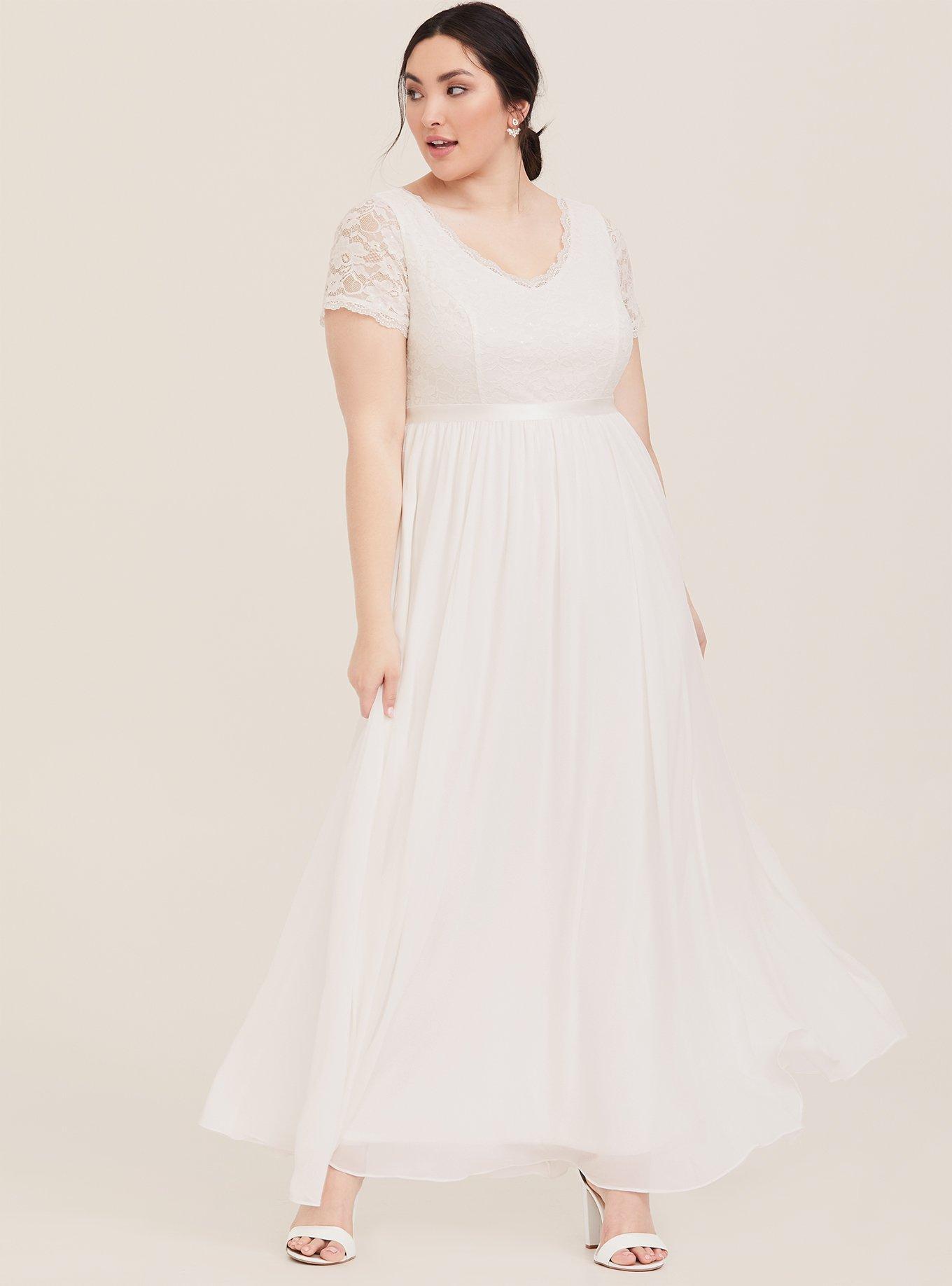 Torrid special occasion white sales lace gown