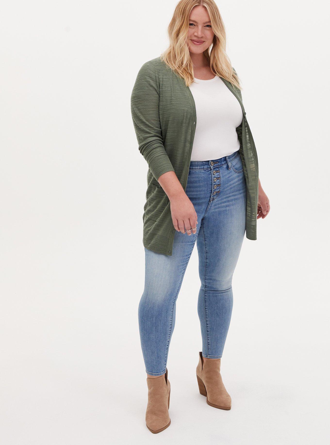 Plus Size Sky High Skinny Sculpt Stretch High-Rise Jean, OCEANUS, alternate