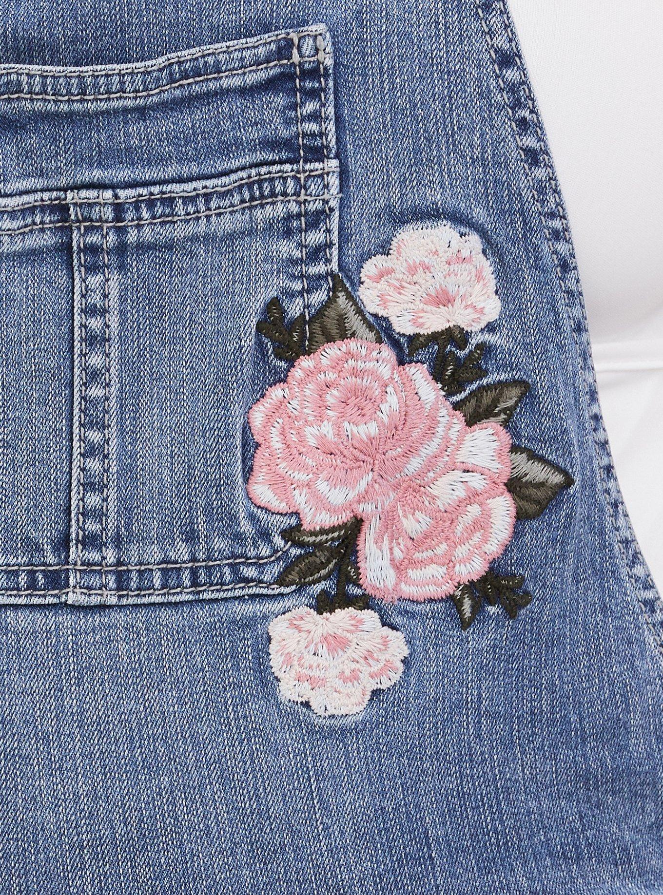 Crop Overall - Vintage Stretch Medium Wash, TRUE BLUE, alternate