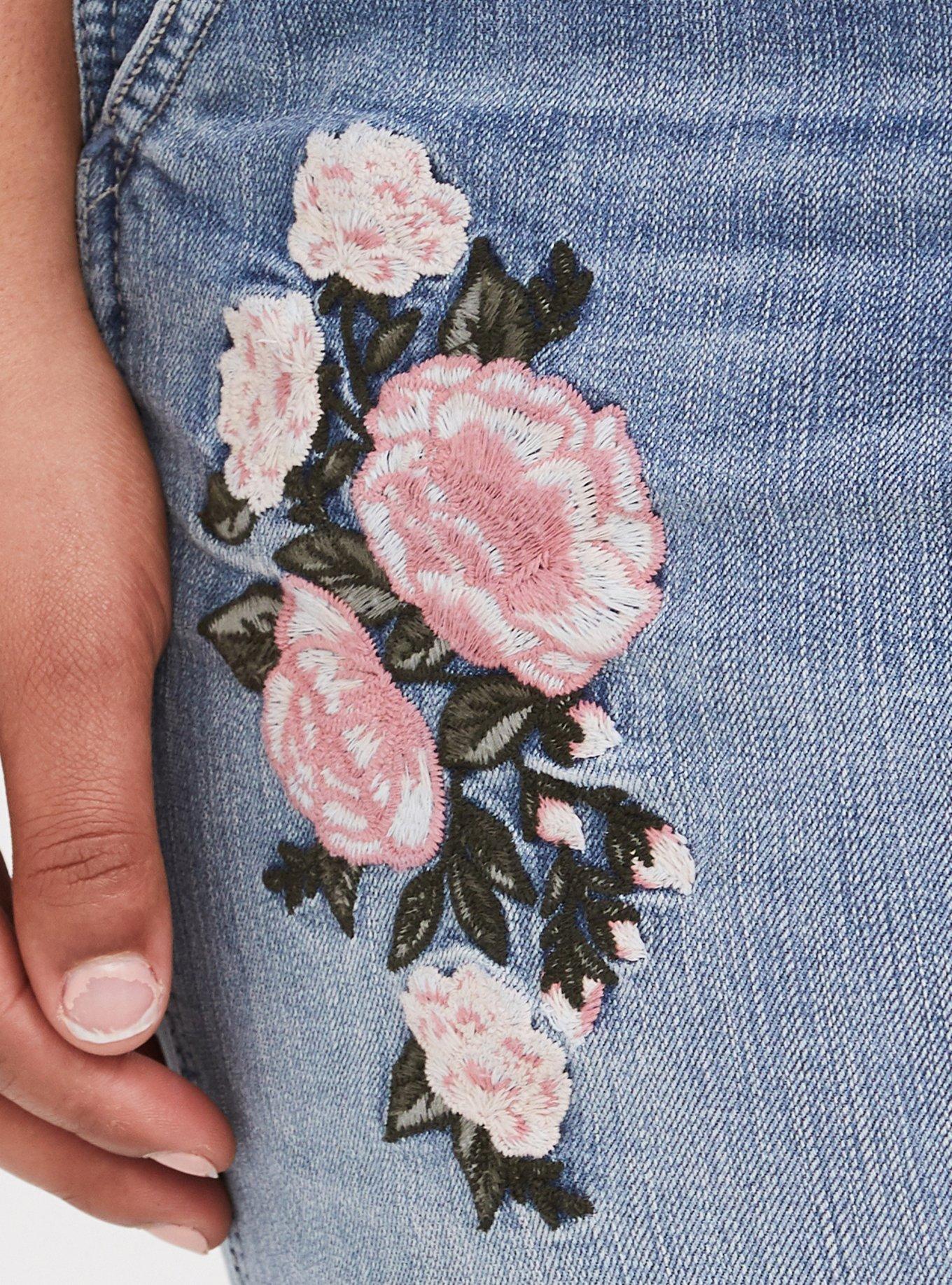 Crop Overall - Vintage Stretch Medium Wash, TRUE BLUE, alternate