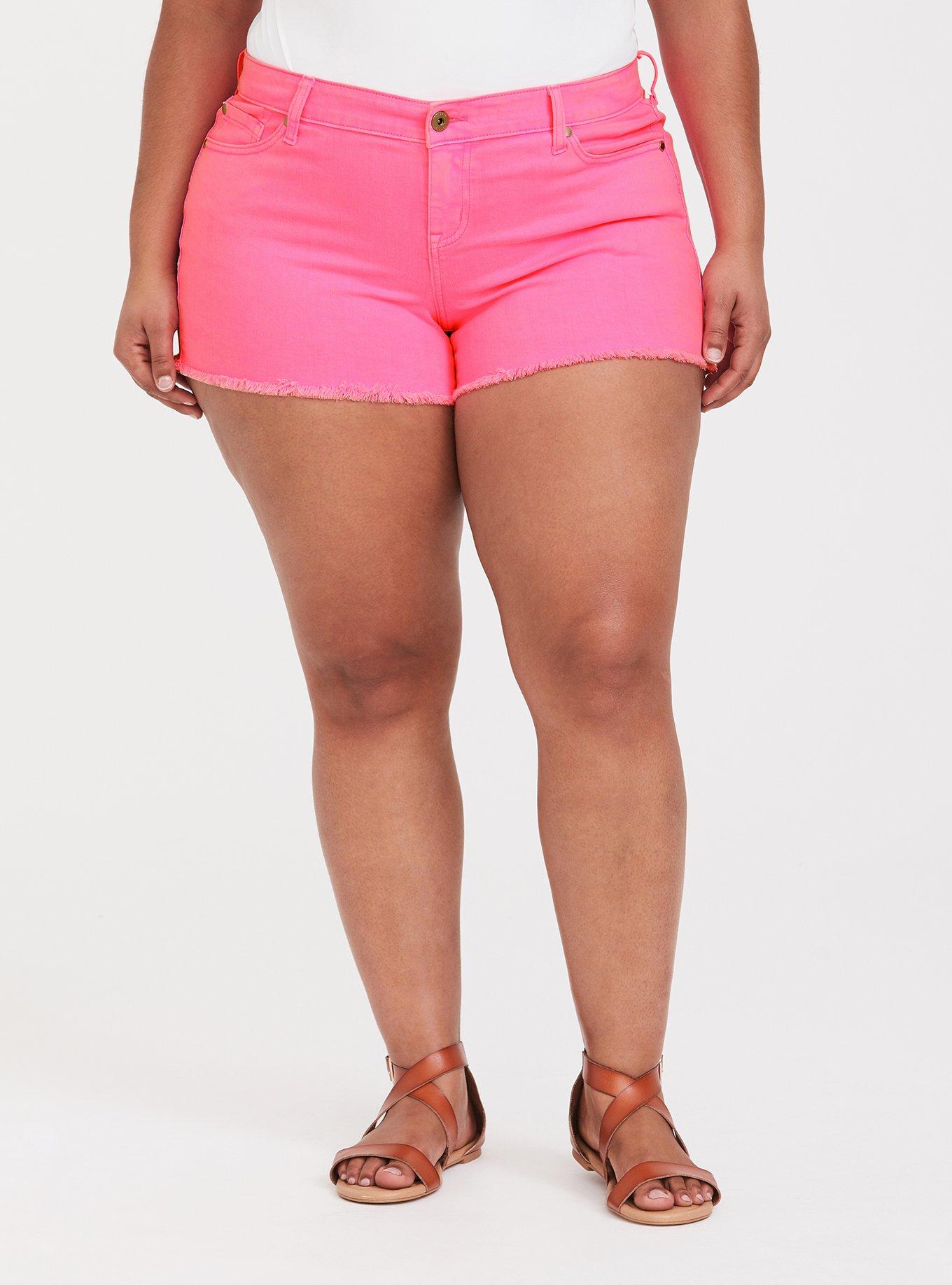 Plus Size - Skinny Short Short - Vintage Stretch Knockout Pink - Torrid