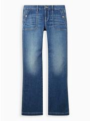 Perfect Slim Boot Vintage Stretch Mid-Rise Jean, ROLL OUT, hi-res