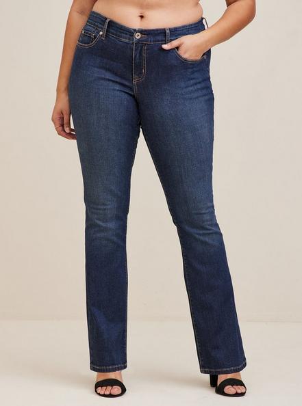 Plus Size Slim Boot Vintage Stretch Mid-Rise Jean, SANDED RINSE, alternate