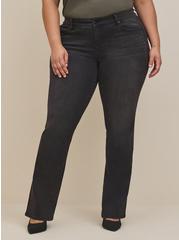 Slim Boot Vintage Stretch Mid-Rise Jean, WASHED BLACK, hi-res