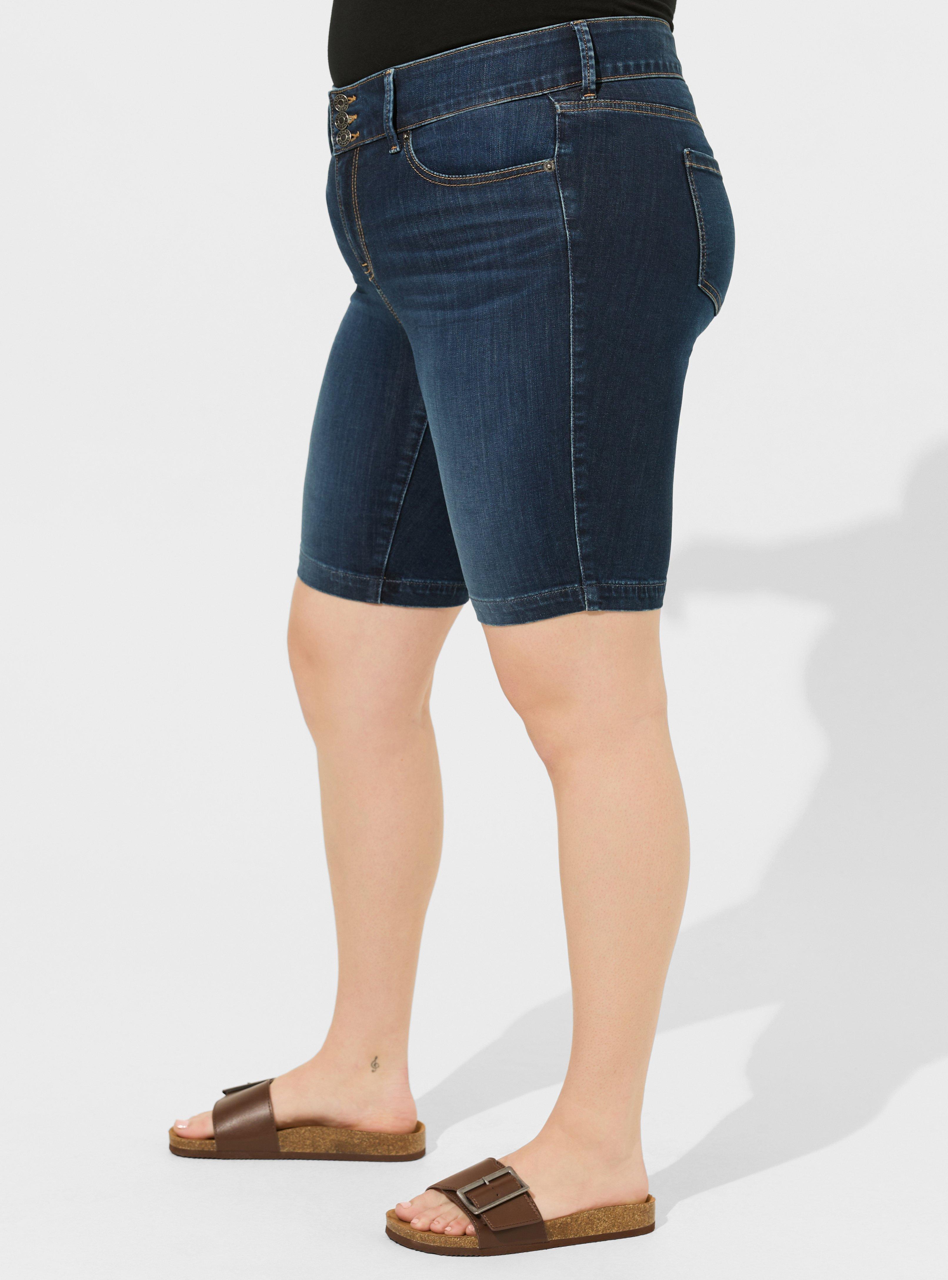 Plus size jegging bermuda shorts hotsell