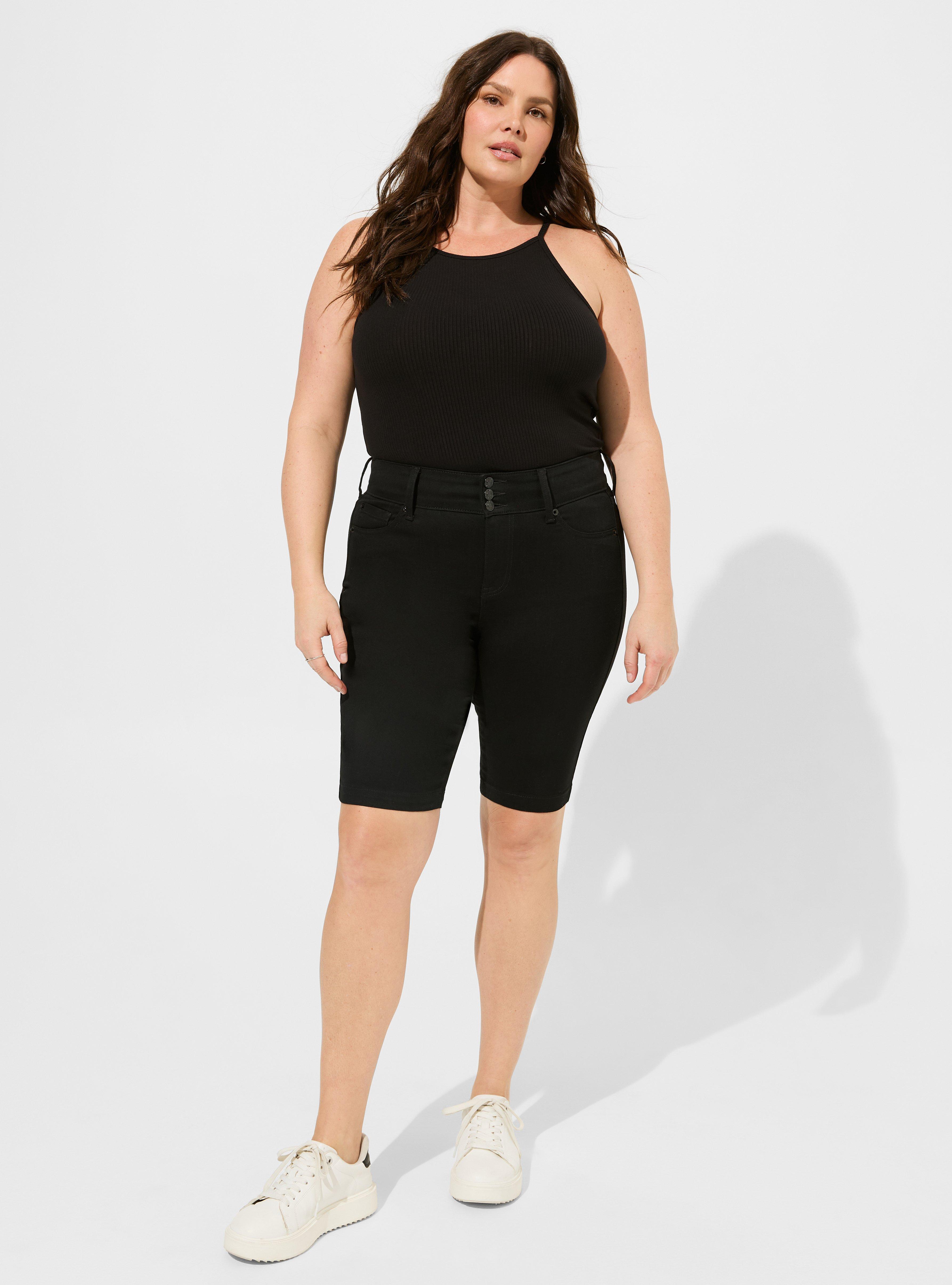 Just My Size Women's Plus Size Active Woven Run Short, Black, 1X