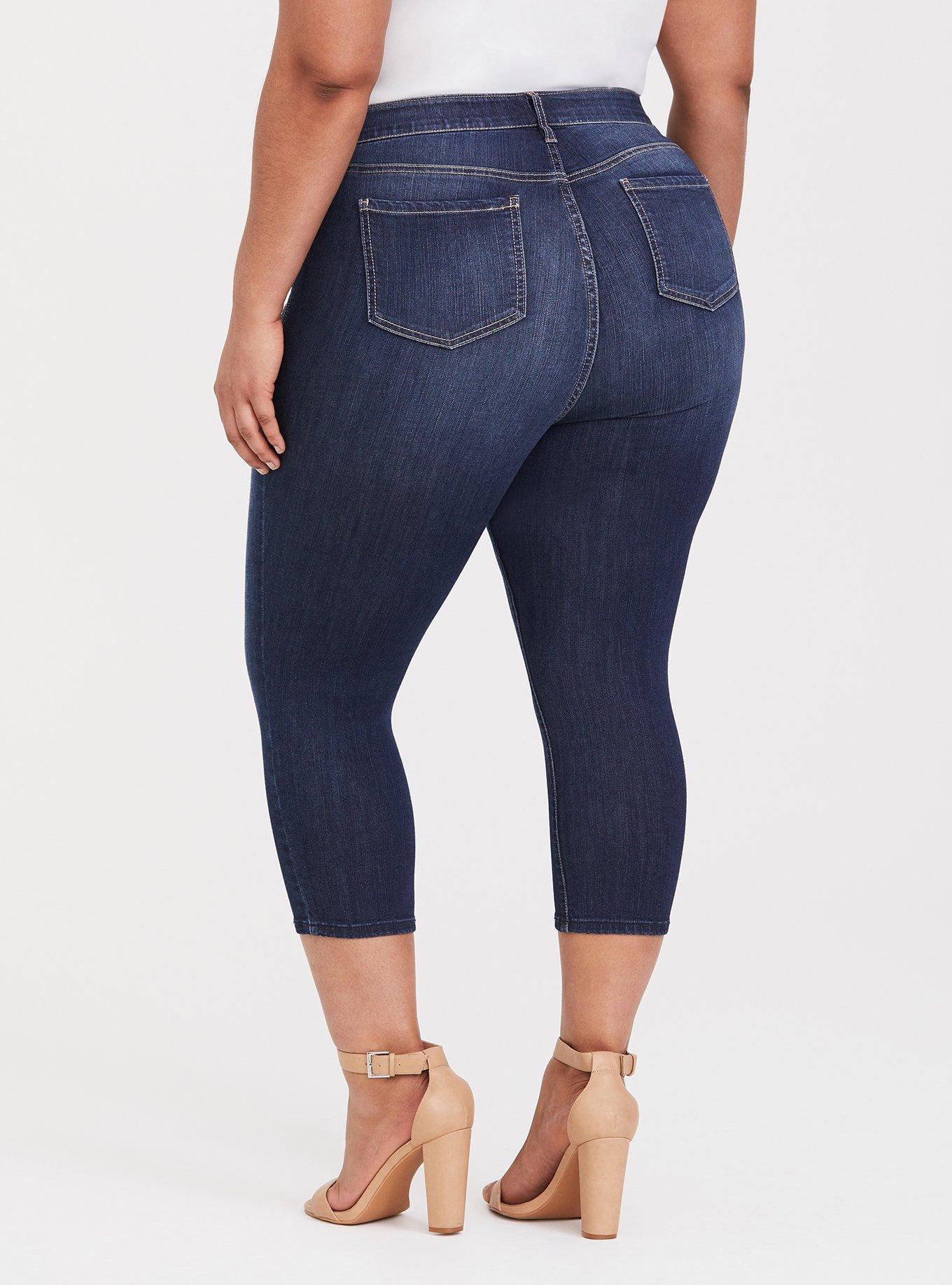 Torrid Sky fashion High Skinny Premium Stretch High Rise Jeans Park Slope Sz 12R NEW