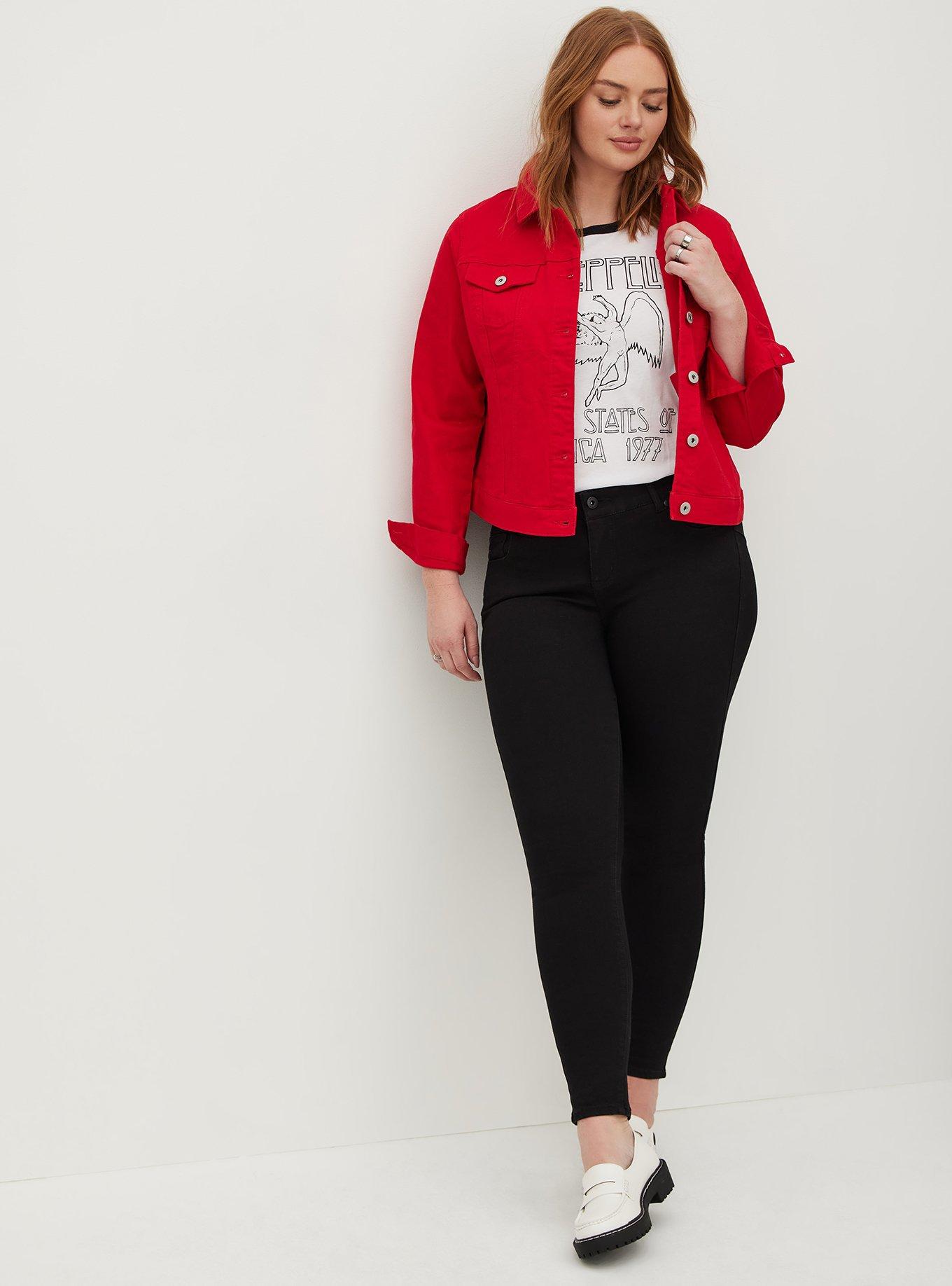 Plus size hot sale red jacket