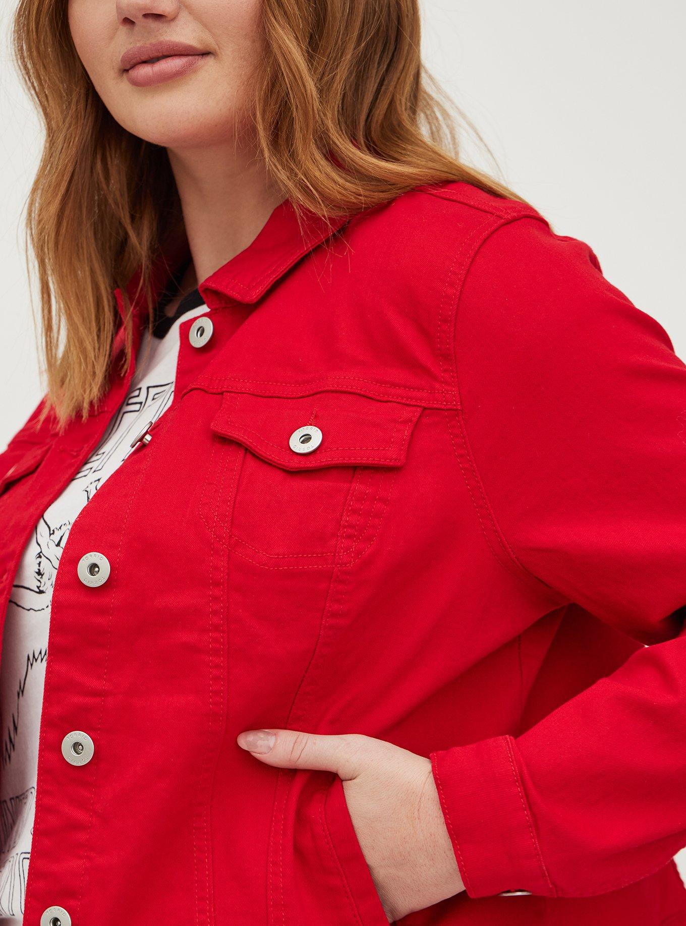 Red Denim Jacket 