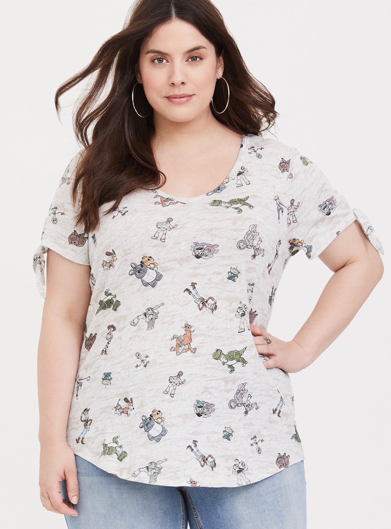 Plus Size - Her Universe Toy Story Character Taupe Slub Top - Torrid