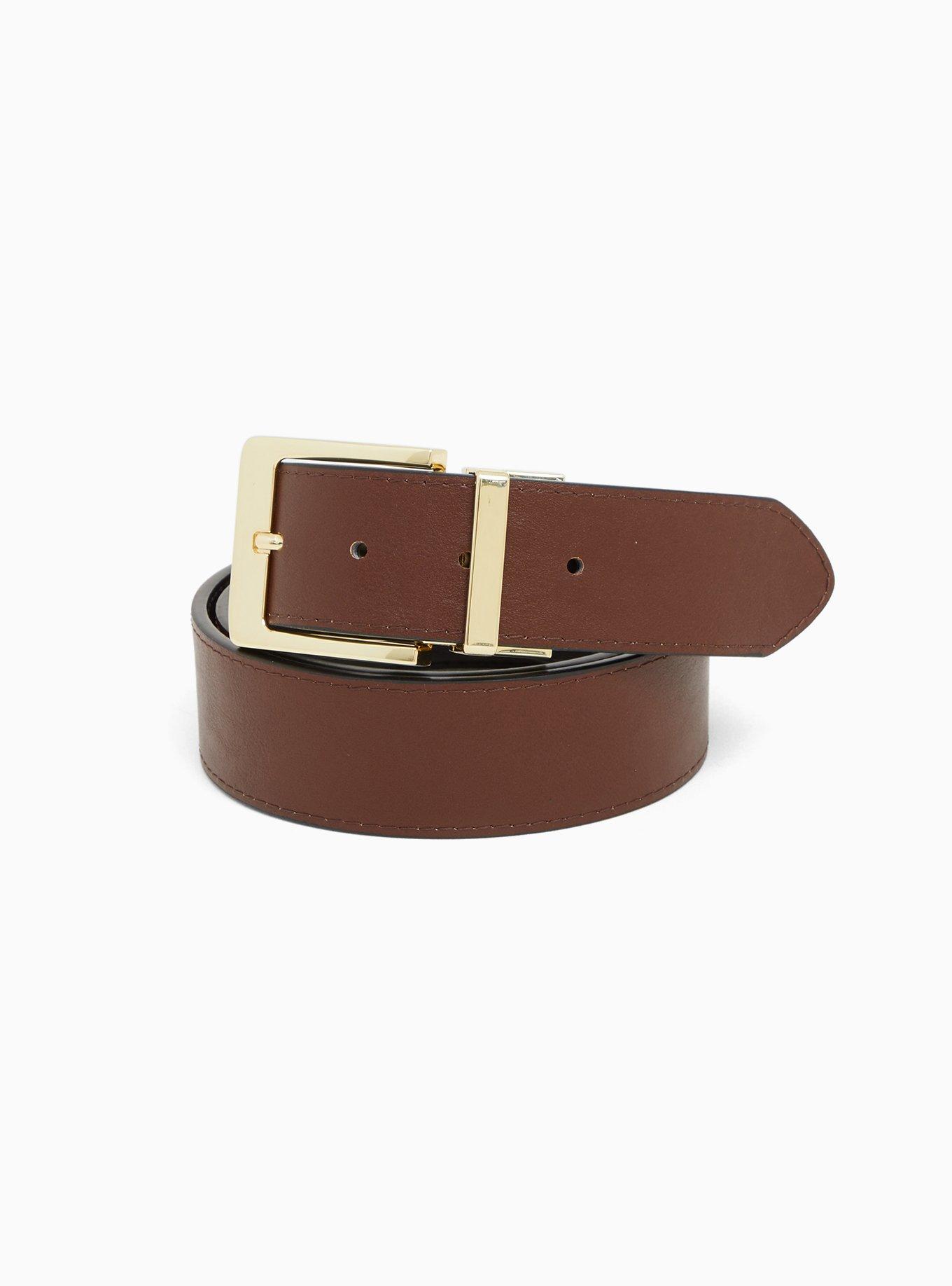 Plus Size - Black/Brown Reversible Belt - Torrid