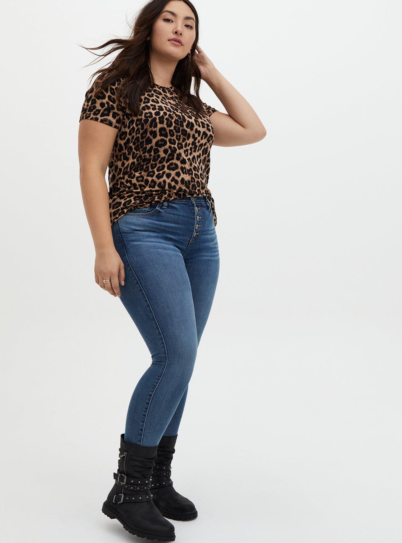 Perfect Super Soft Crew Neck Short Sleeve Tee, ANIMAL, alternate