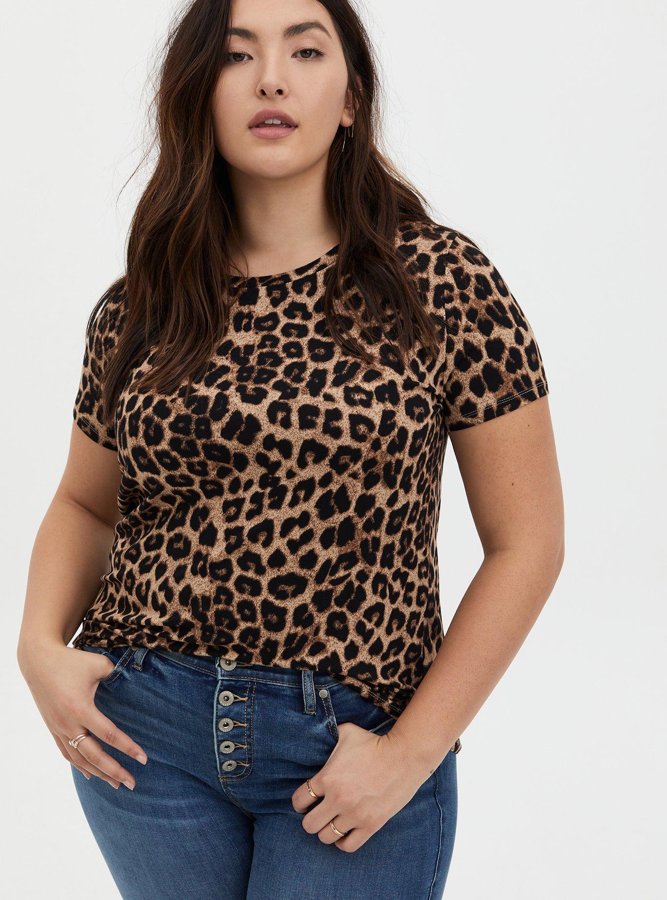 Perfect Super Soft Crew Neck Short Sleeve Tee, ANIMAL, hi-res