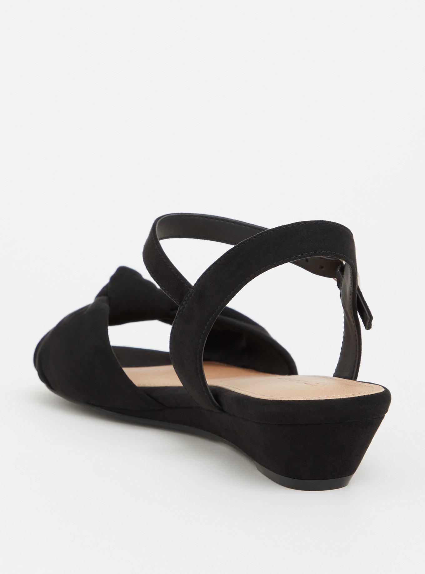 Black Knotted Micro Wedge (WW), BLACK, alternate