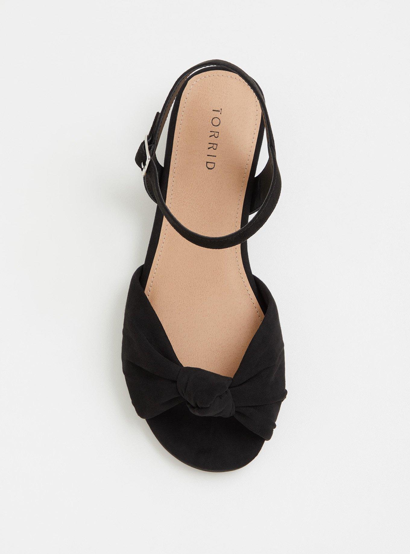 Black Knotted Micro Wedge (WW), BLACK, alternate