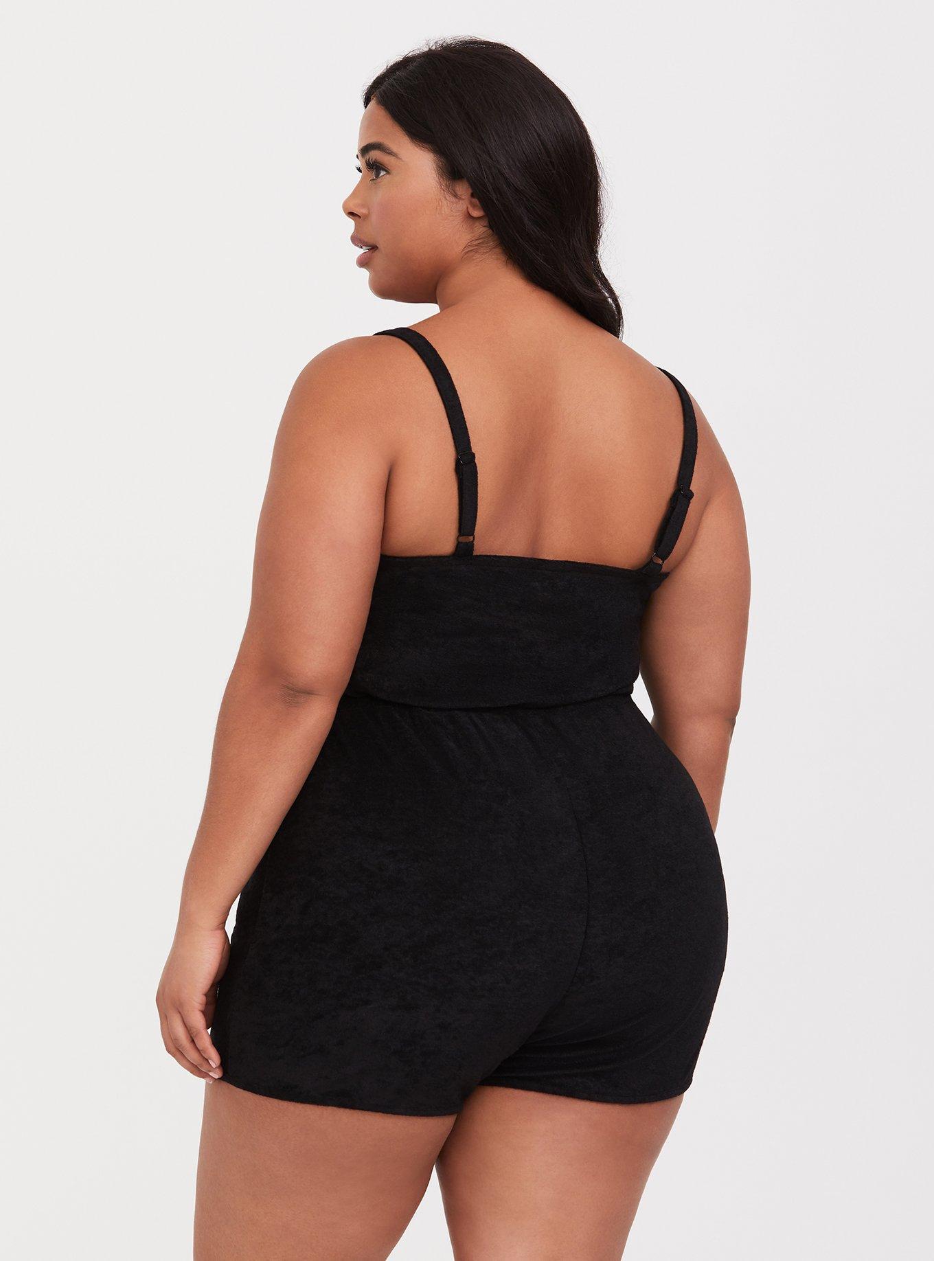 Plus size romper store cover up