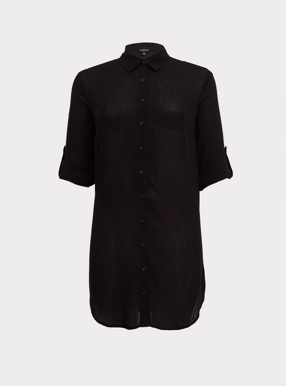 Plus Size - Mini Crepe Button-Down Coverup Shirt Dress - Torrid