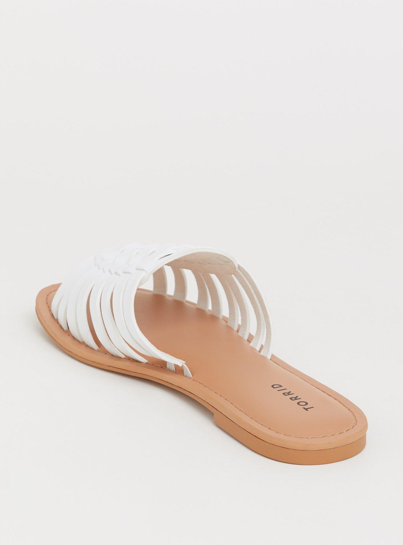 Woven Slide Sandal (WW), WHITE, alternate