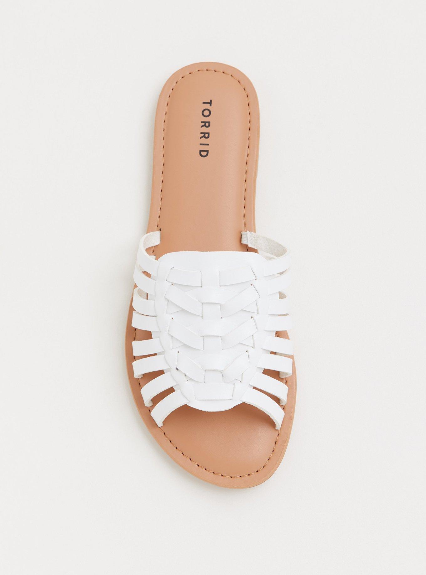 Woven Slide Sandal (WW), WHITE, alternate