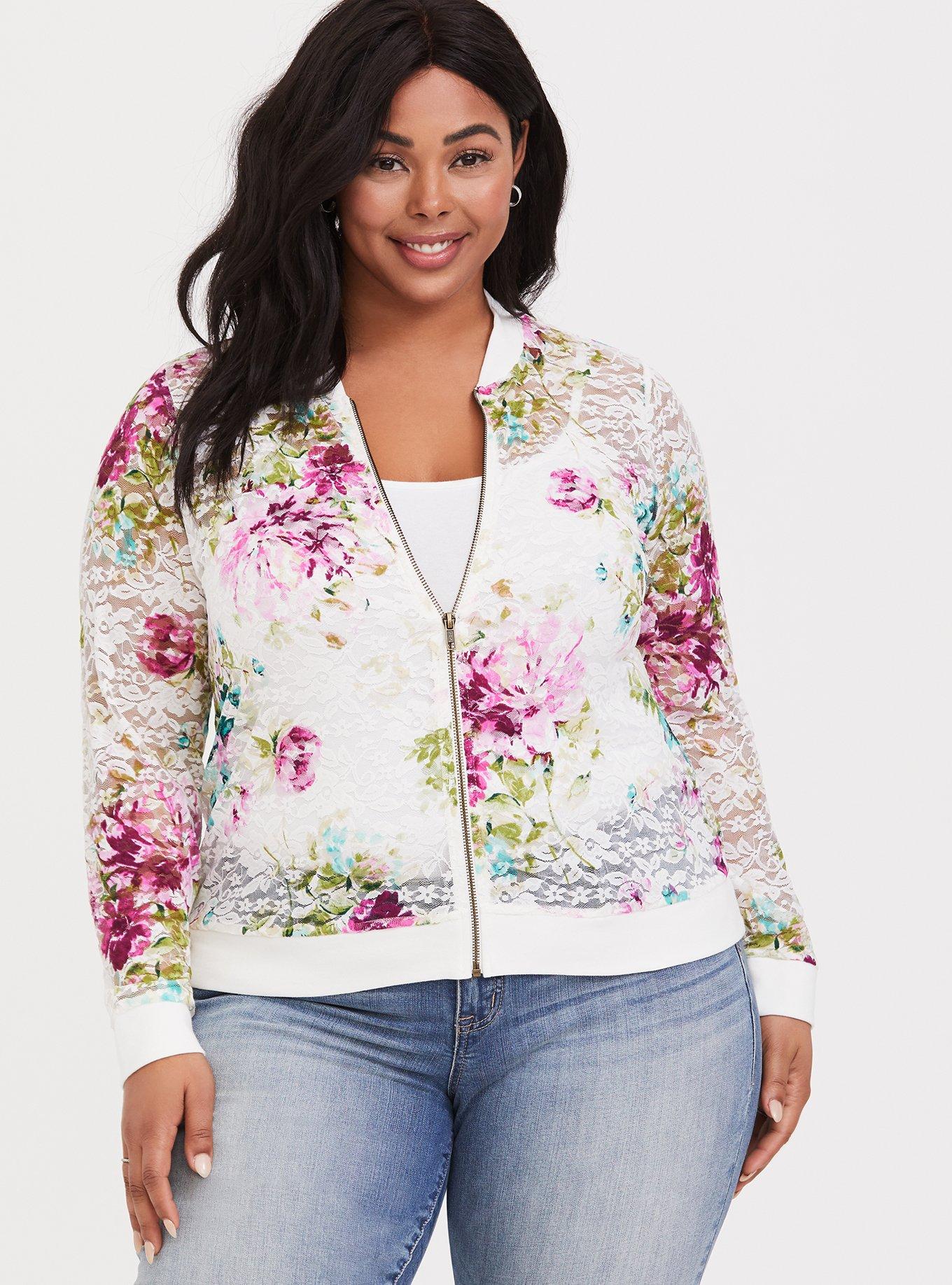 Torrid floral bomber on sale jacket