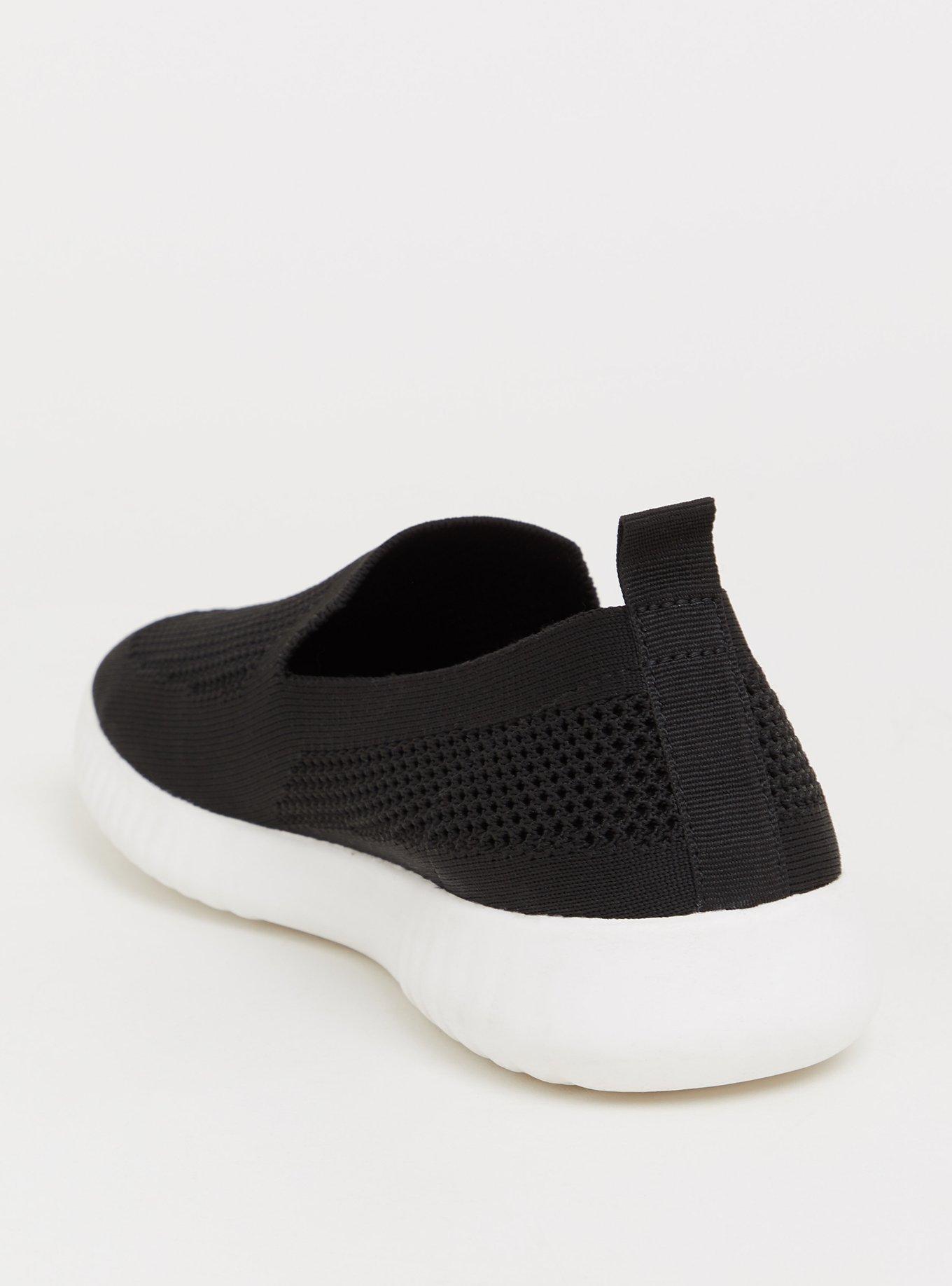 Black Mesh Knit Sneaker (WW), BLACK, alternate