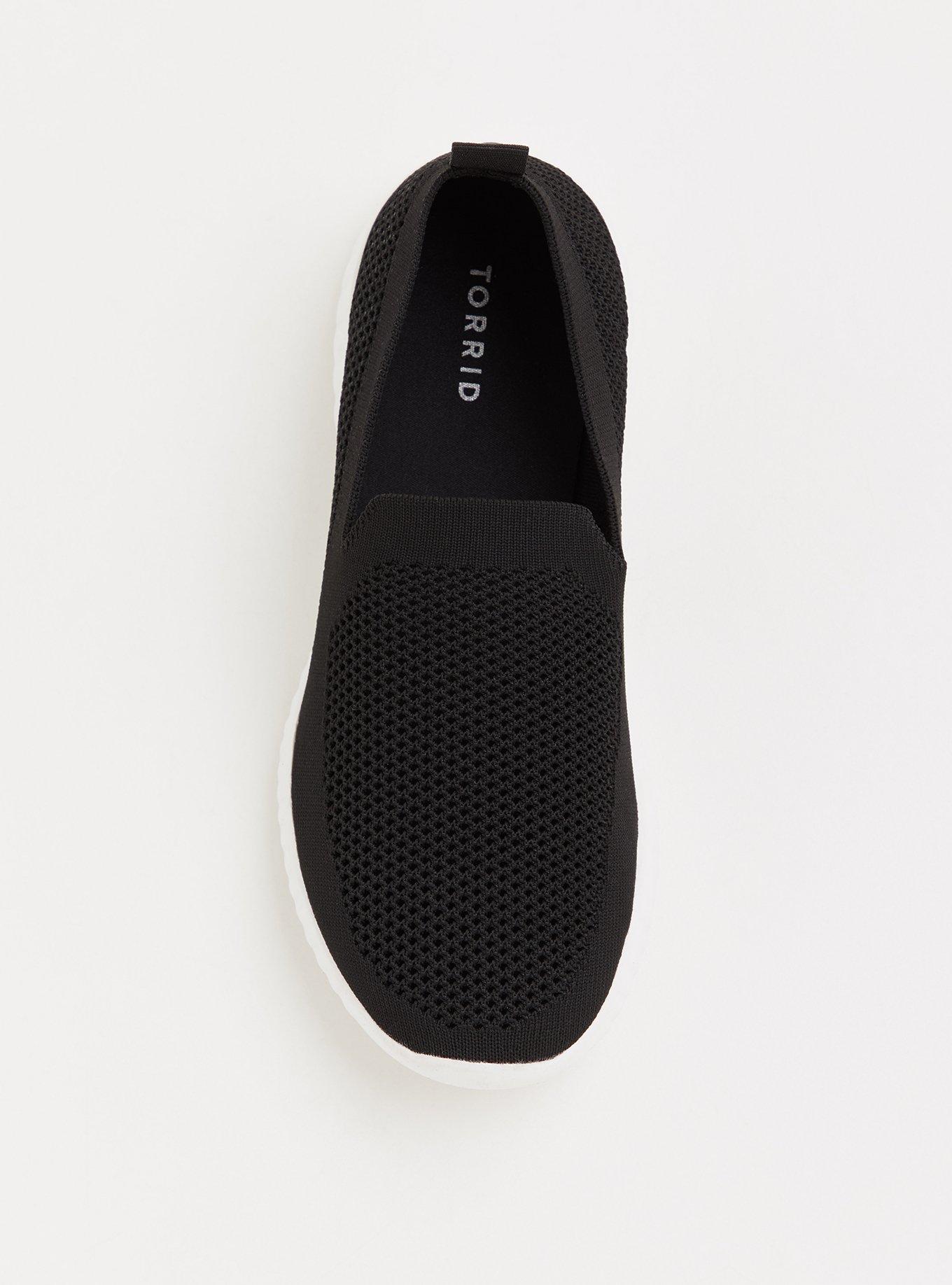 Black Mesh Knit Sneaker (WW), BLACK, alternate