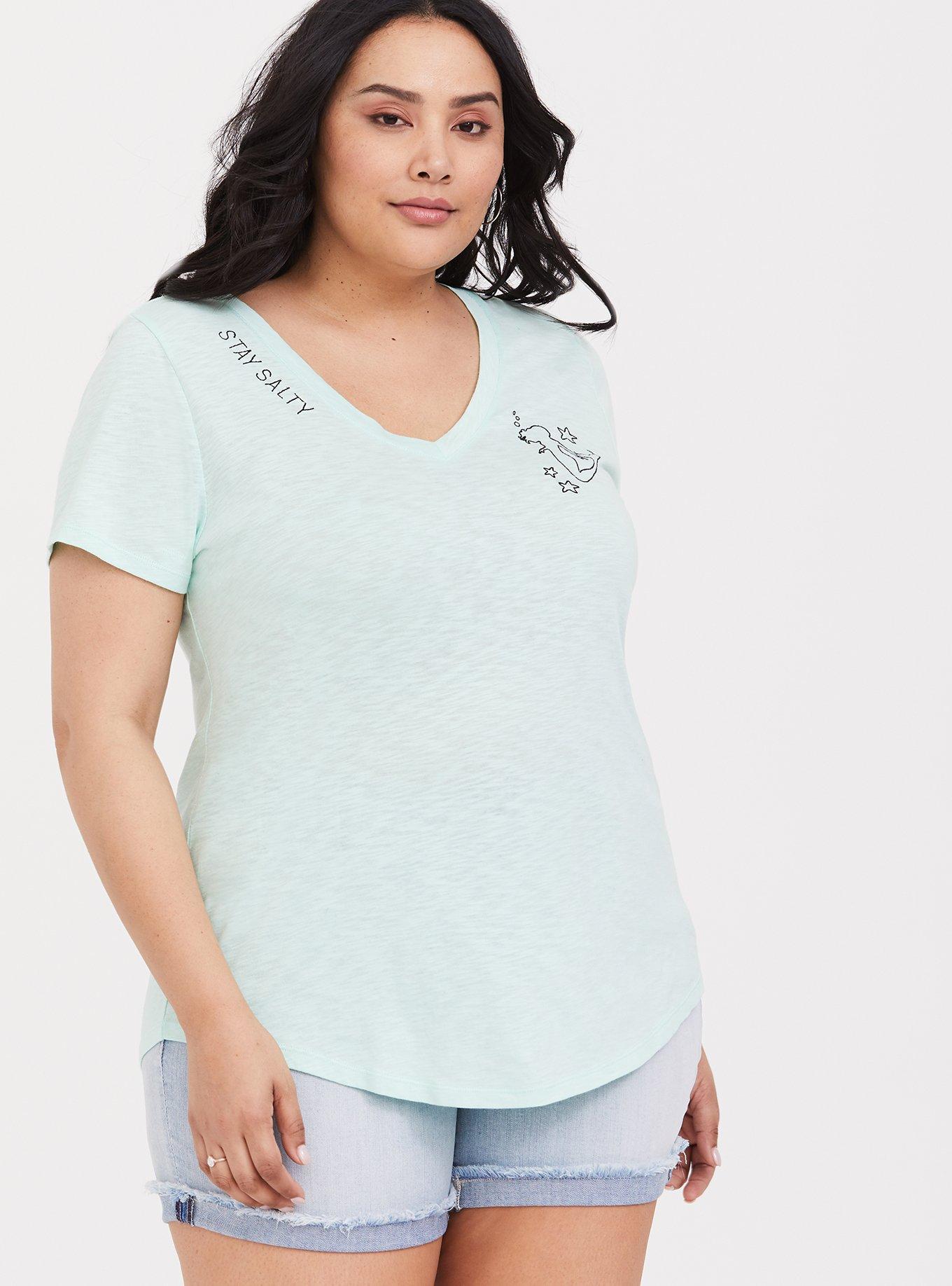 Stay Salty Mint Green Mermaid Classic Fit Tee, BROOK GREEN, alternate