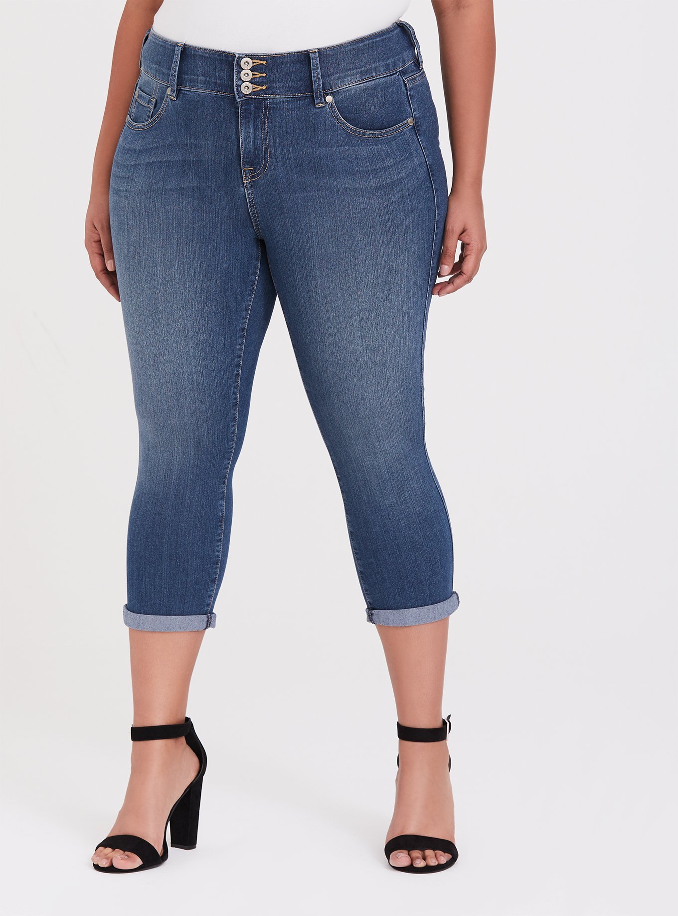 Plus Size - Crop Jegging Skinny Super Stretch High-Rise Jean - Torrid