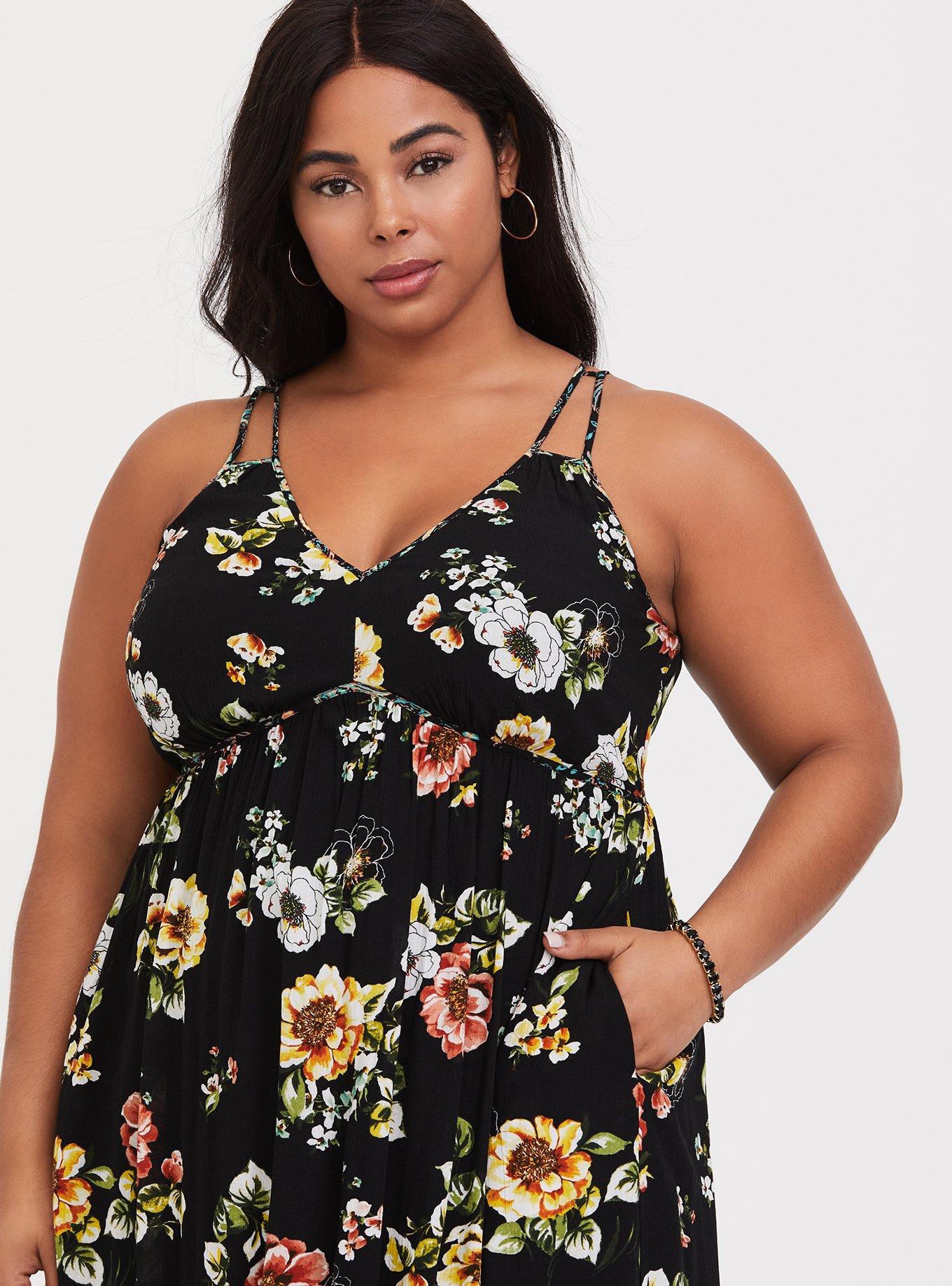 torrid, Dresses, Torrid Floral V Neck Dress 2x