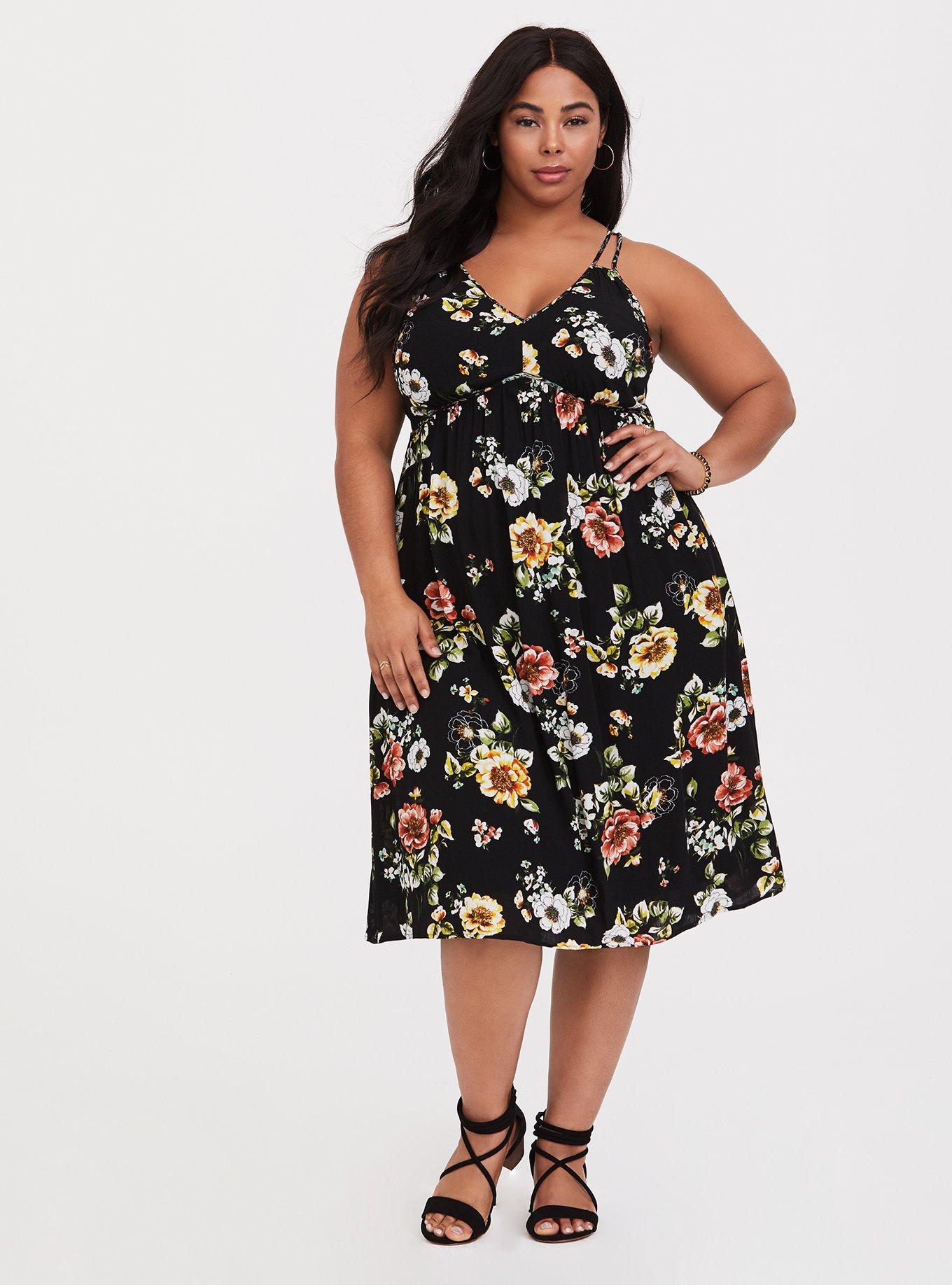 NWT Torrid 4 Black Midi Bodycon Dress; Plus Size Women's 4X, 26 26W Studio  Cupro