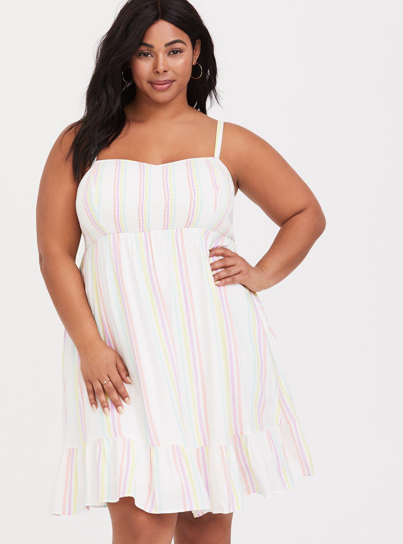 TORRID Maxi Challis Boat Neck Smocked Dress