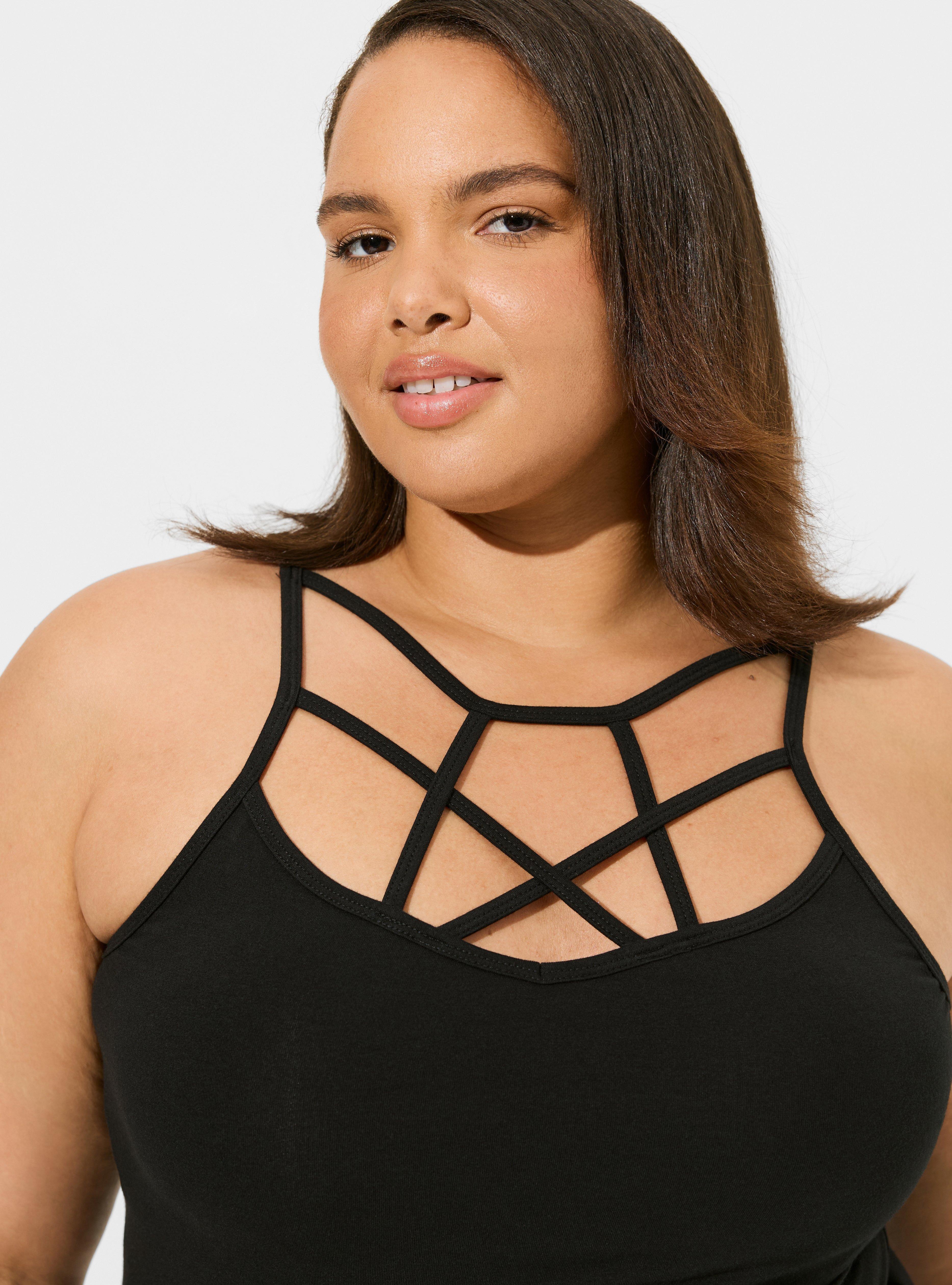 Foxy High Neck Strappy Cami