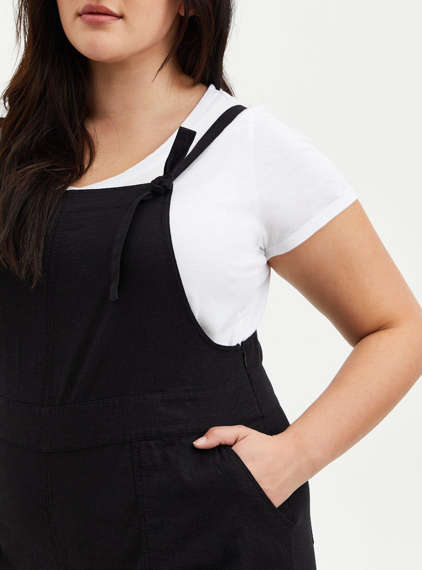 Black overalls best sale plus size