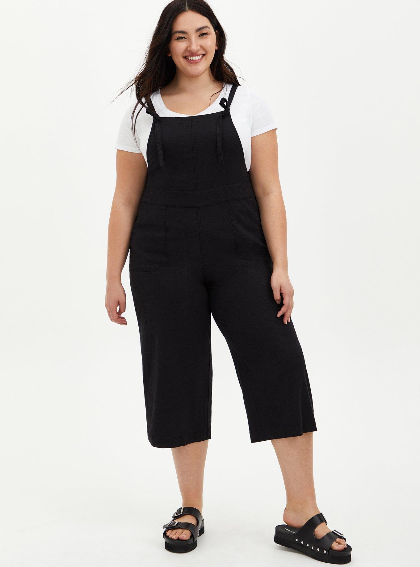 Plus Size - Rayon Slub Easy Culotte Jumpsuit - Torrid