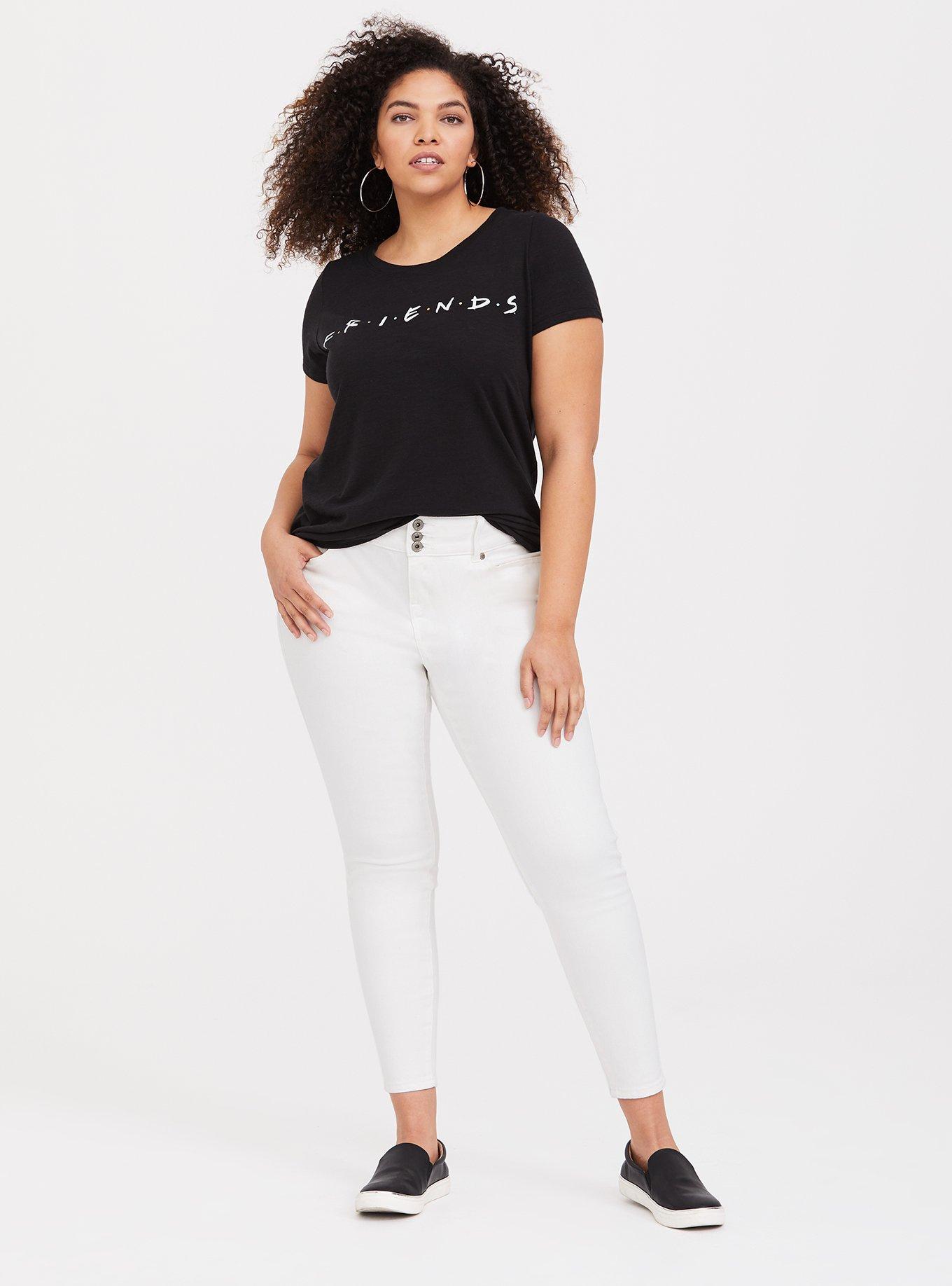 Friends Black Slim Fit Crew Tee, DEEP BLACK, alternate