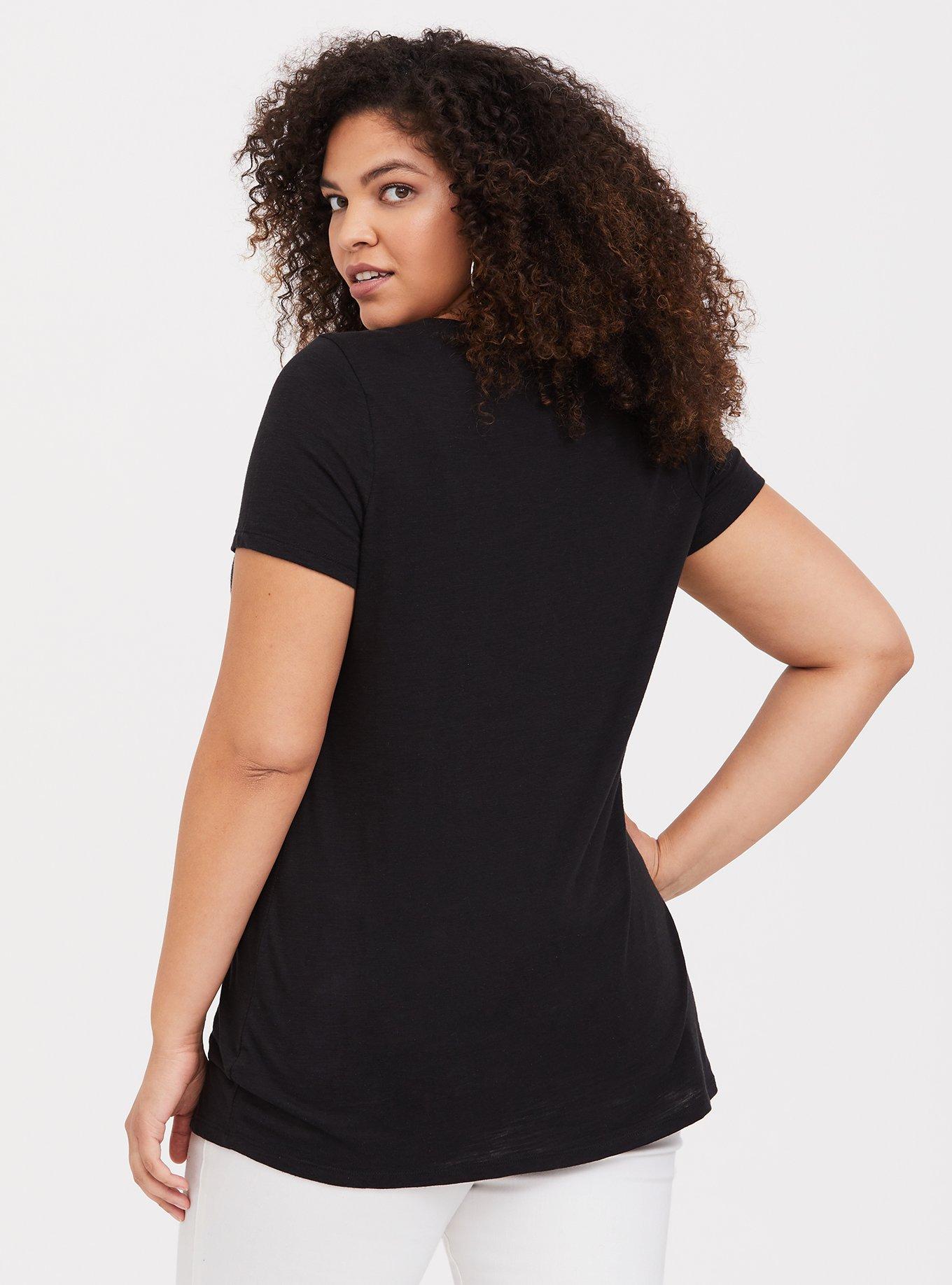 Friends Black Slim Fit Crew Tee, DEEP BLACK, alternate