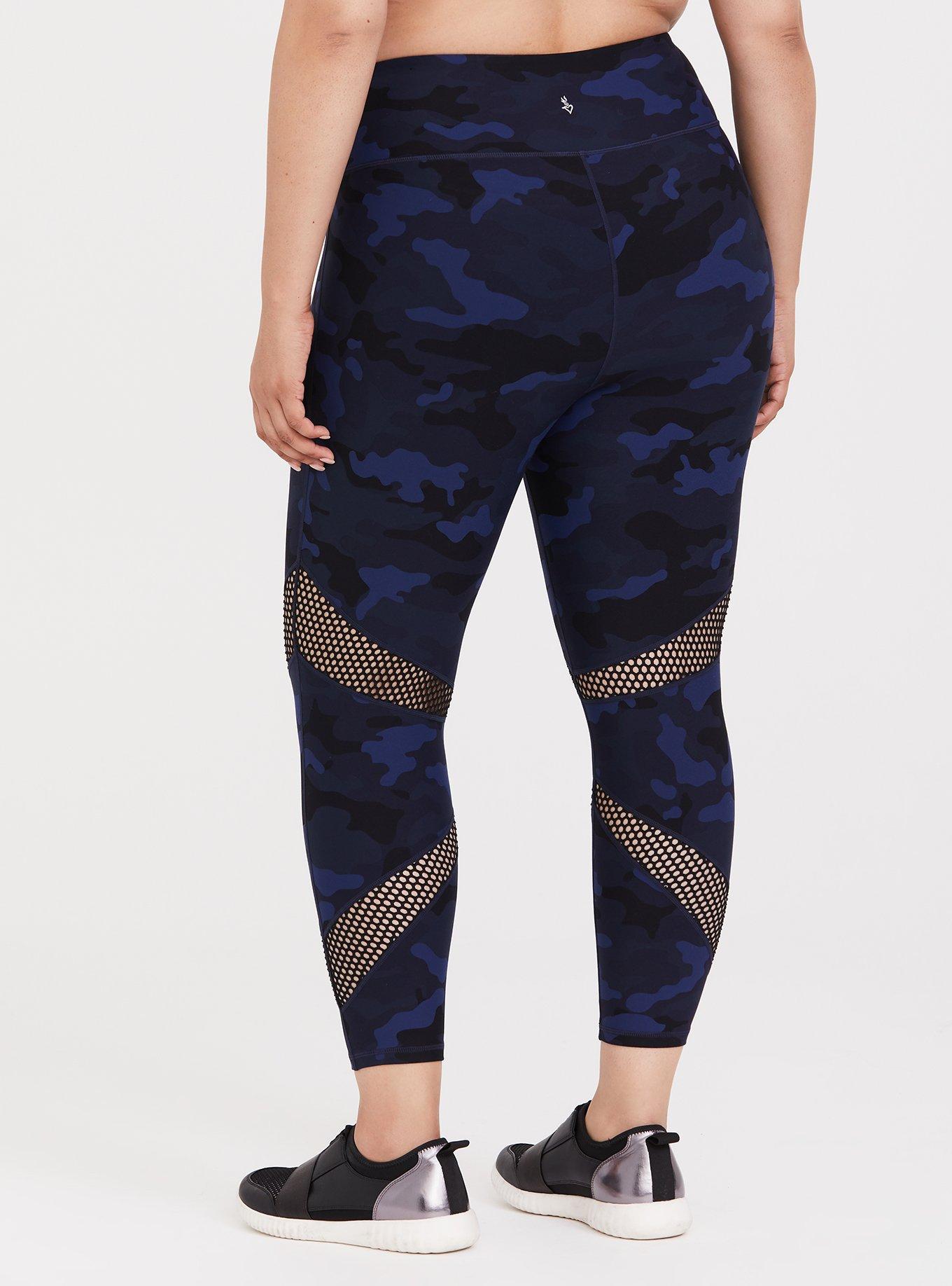 Navy Camo Crop Active Legging, , alternate