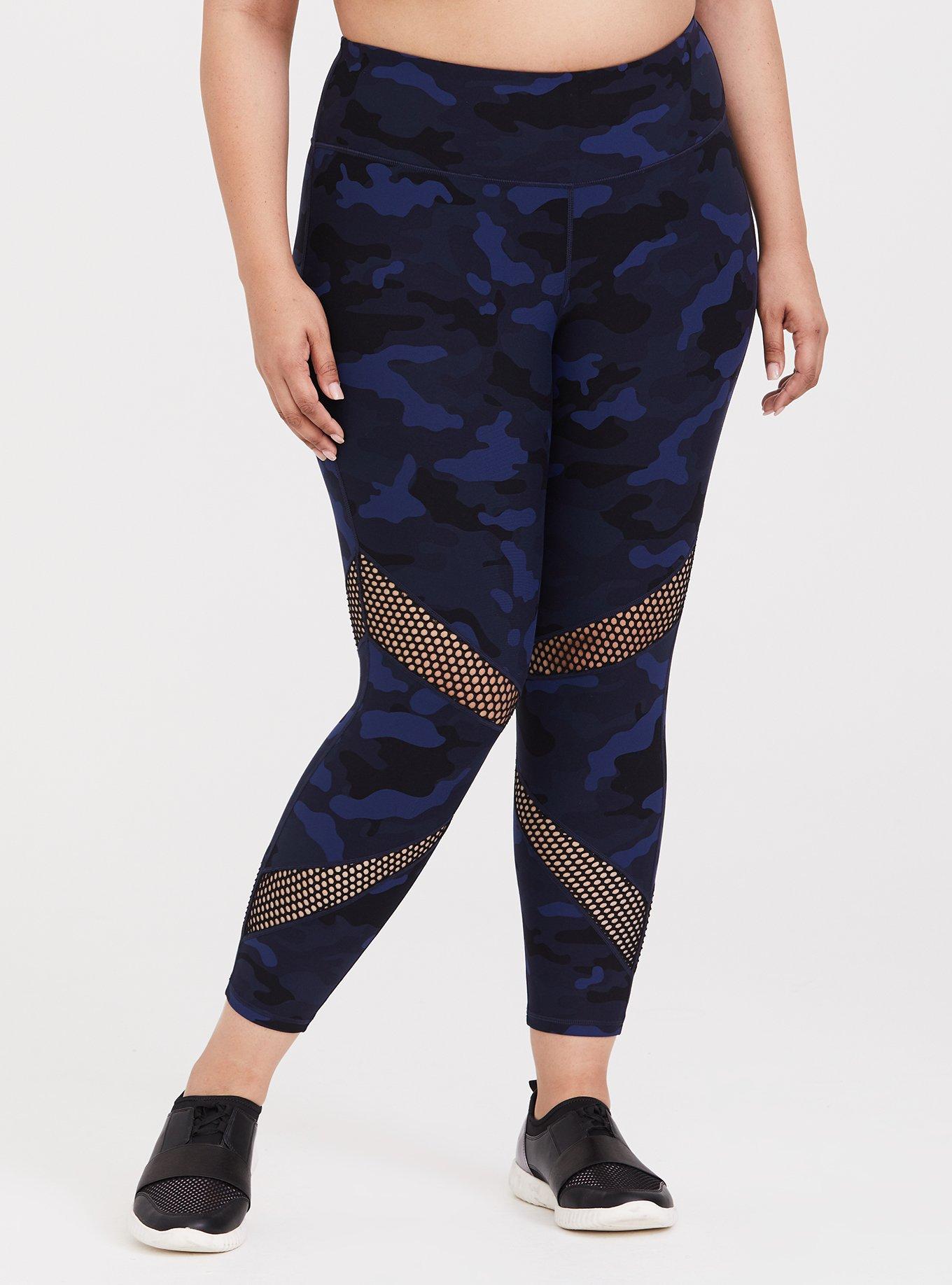 Navy Camo Crop Active Legging, , hi-res