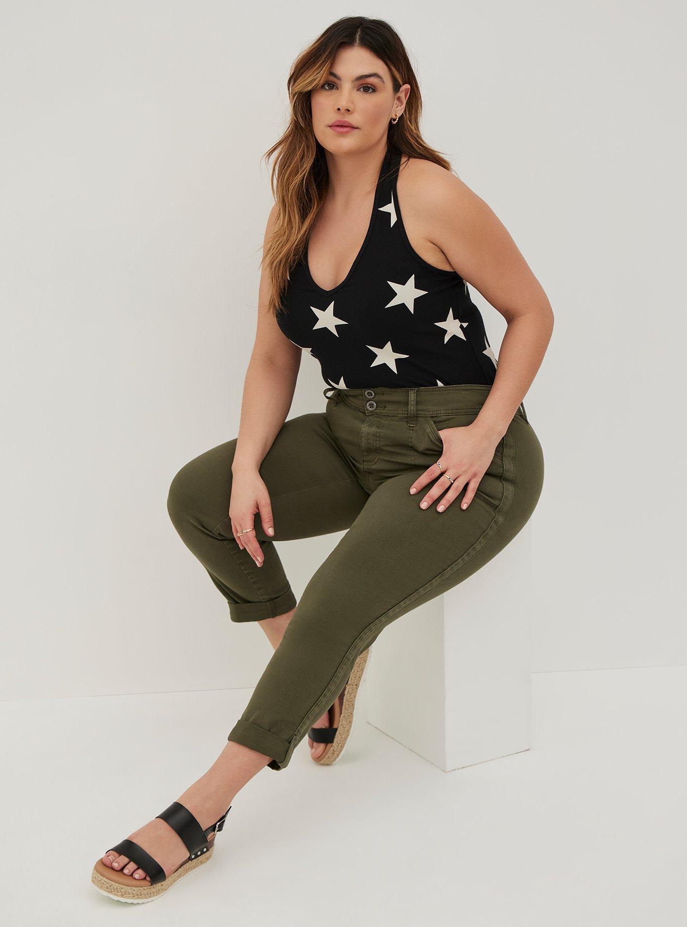 Foxy V-Neck Halter Top, BLACK STAR, hi-res