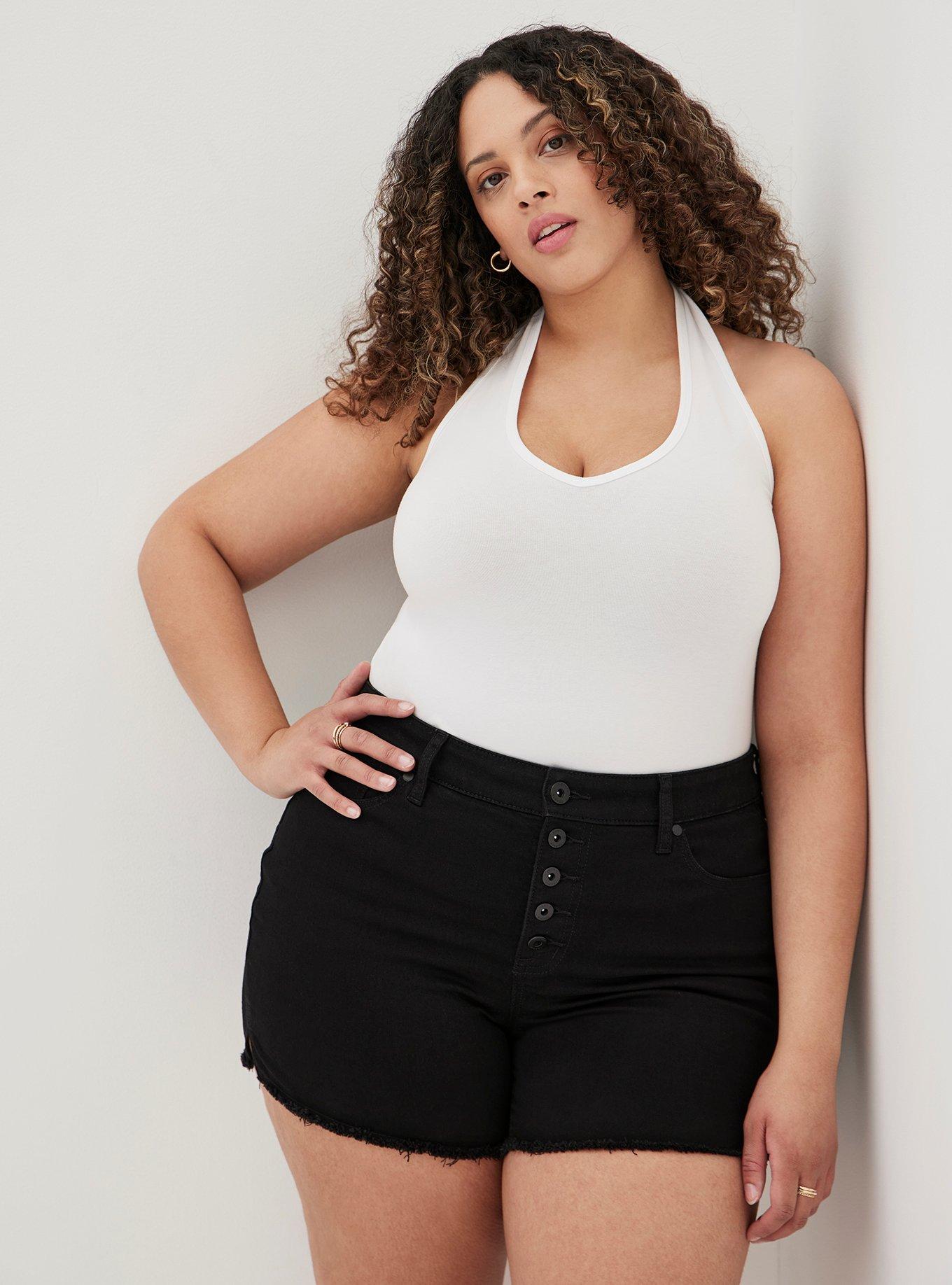 White halter hotsell top plus size