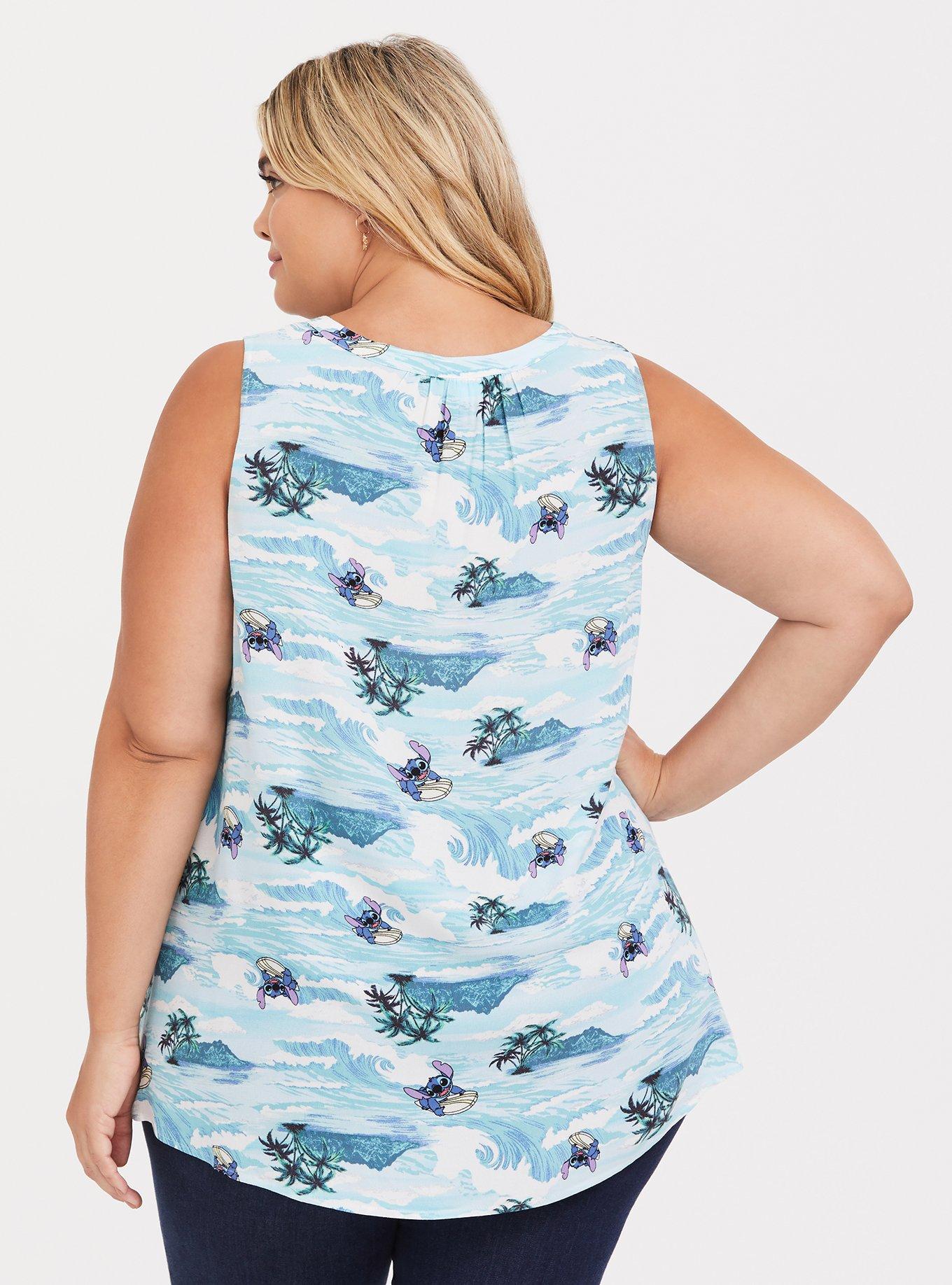 Disney Lilo & Stitch Surf Crepe Tank, BLUE WHITE, alternate