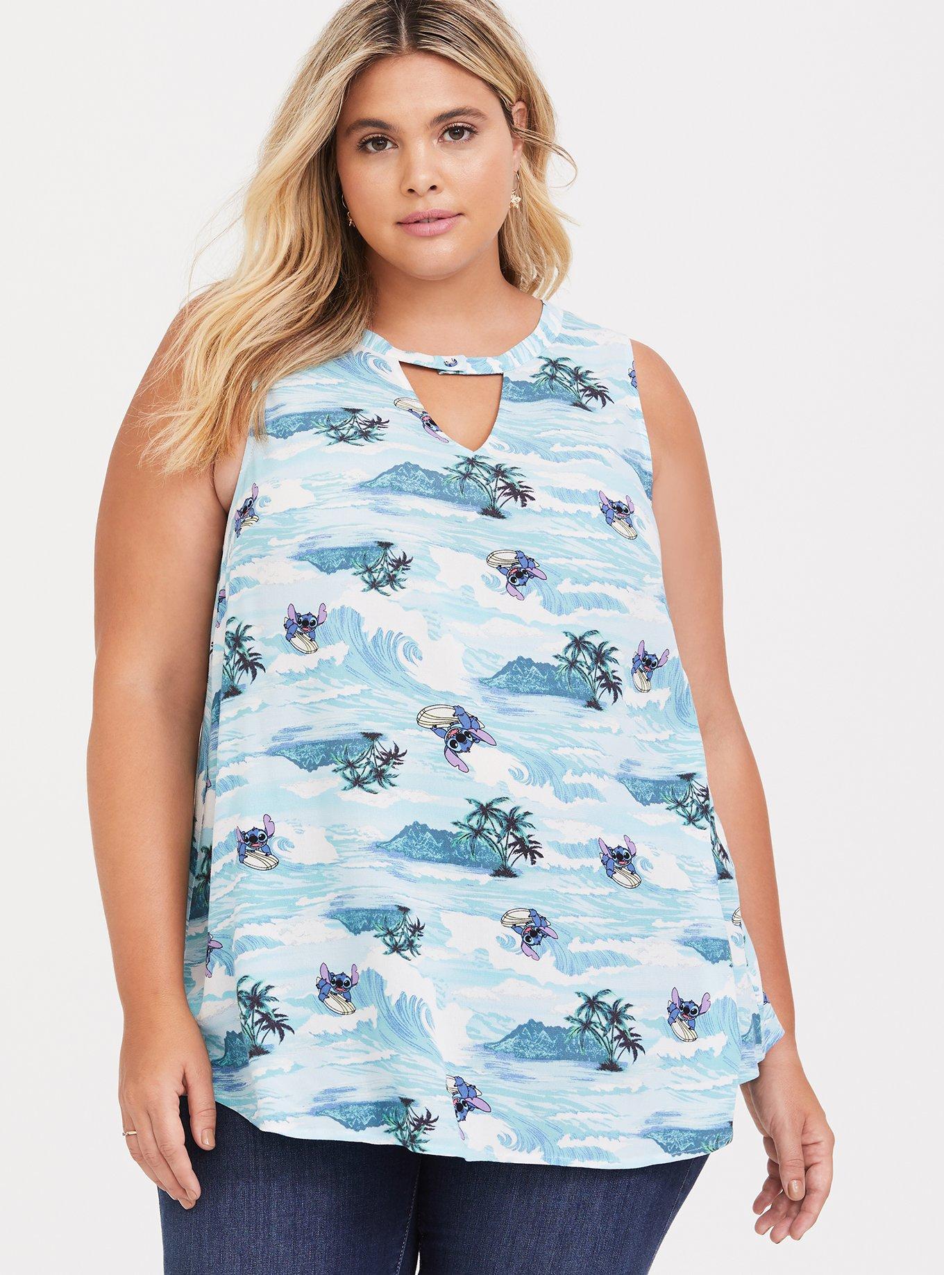 Plus Size - Disney Lilo & Stitch Surf Crepe Tank - Torrid