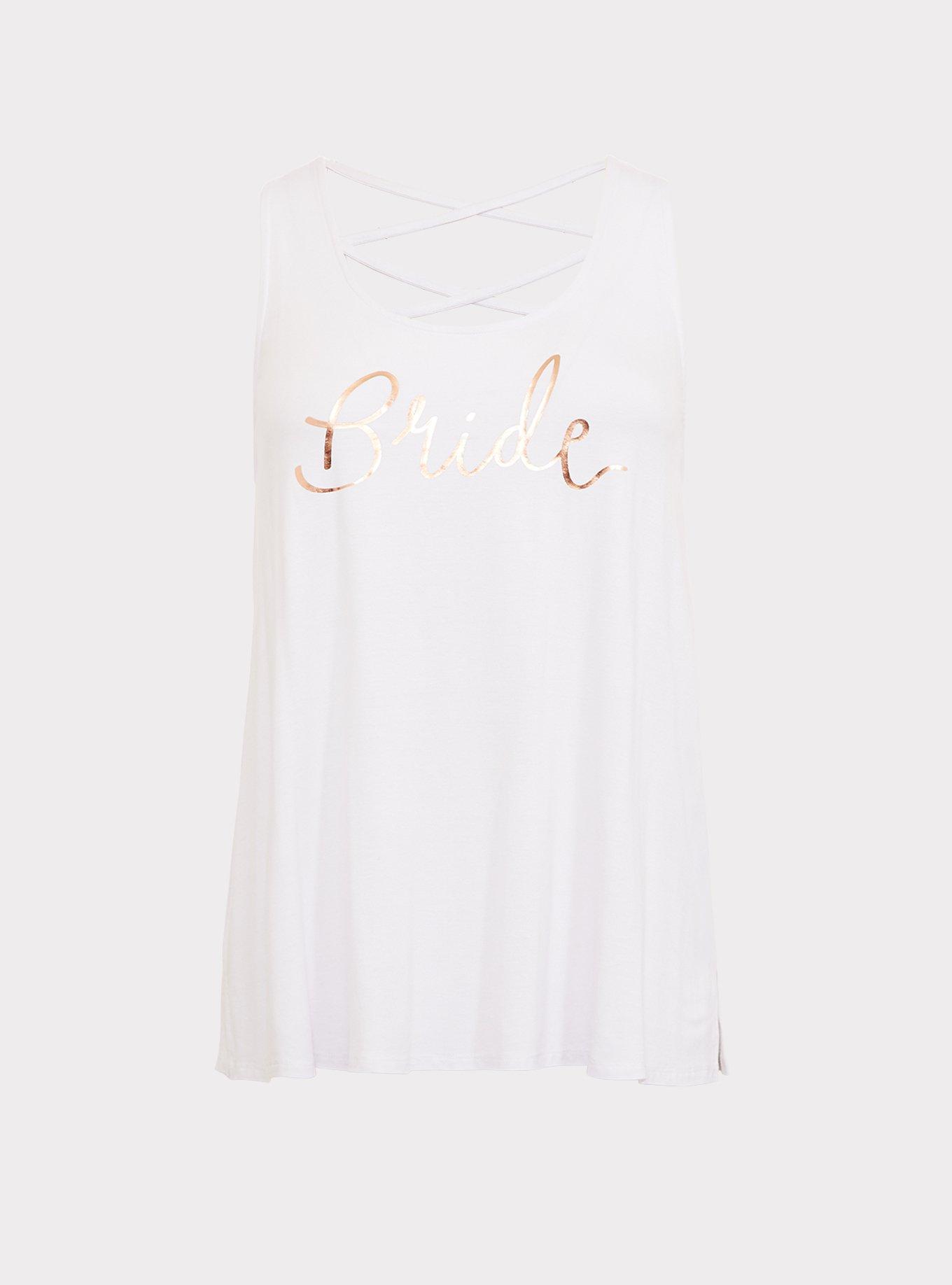 Plus Size White Strappy Bride Slim Fit Tank Torrid