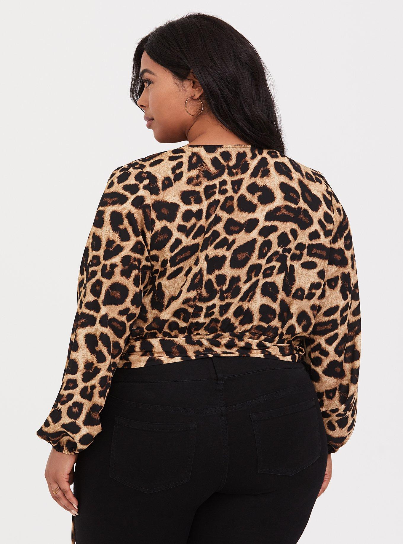 Plus Size - Leopard Wrap Blouse - Torrid