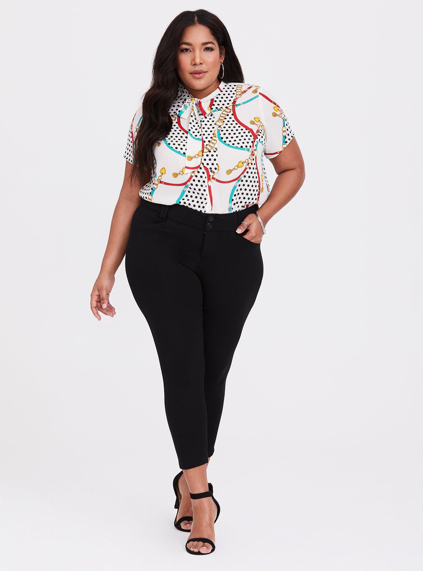 Ivory Chain Tie-Neck Blouse, MULTI, alternate