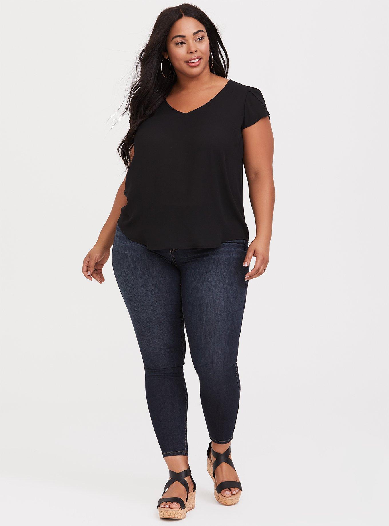 Plus Size - Georgette Tulip Sleeve Blouse - Torrid
